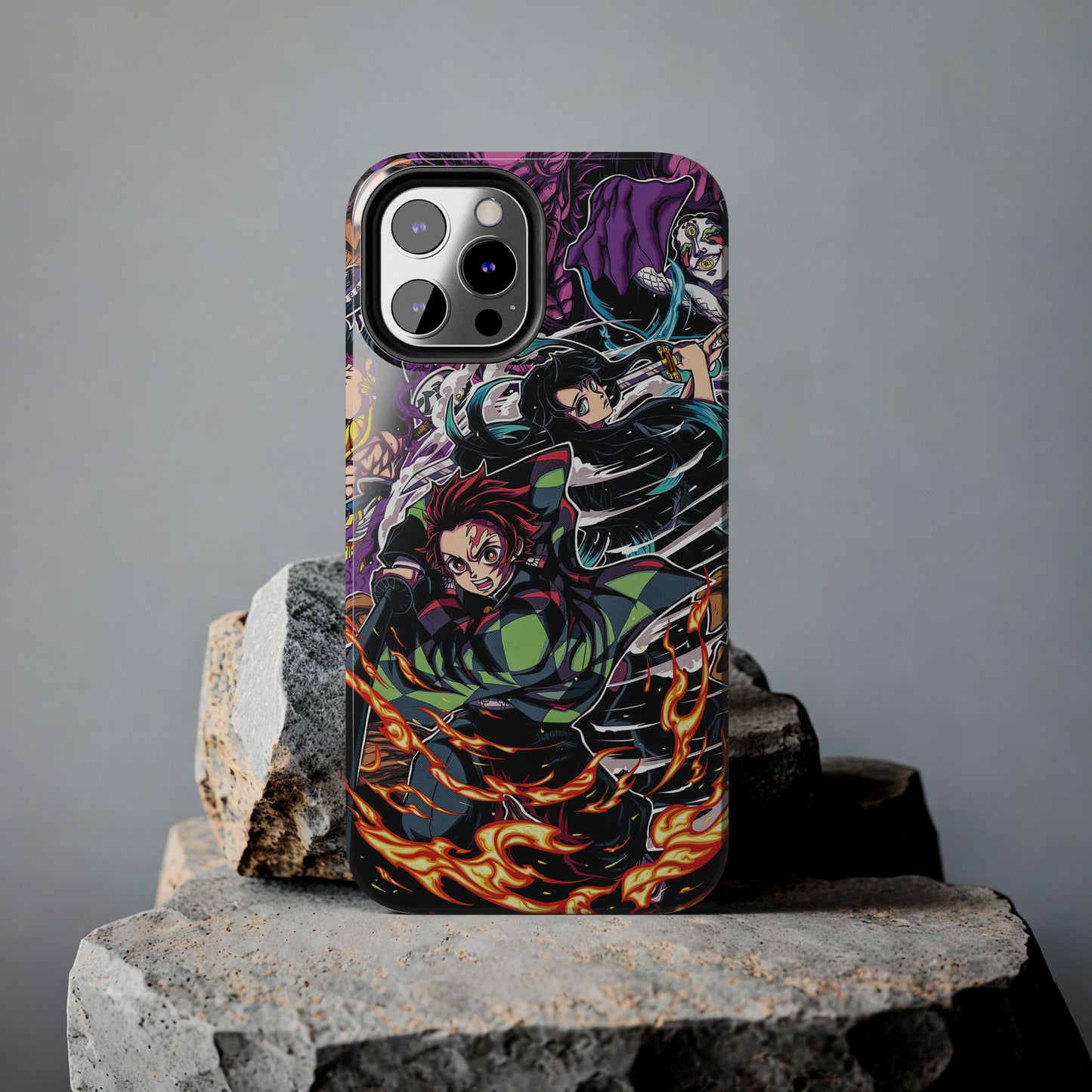 Tanjiro & Muichiro Vs Hantengu Double Layered Phone Case | Demon Slayer-Inspired Anime Case