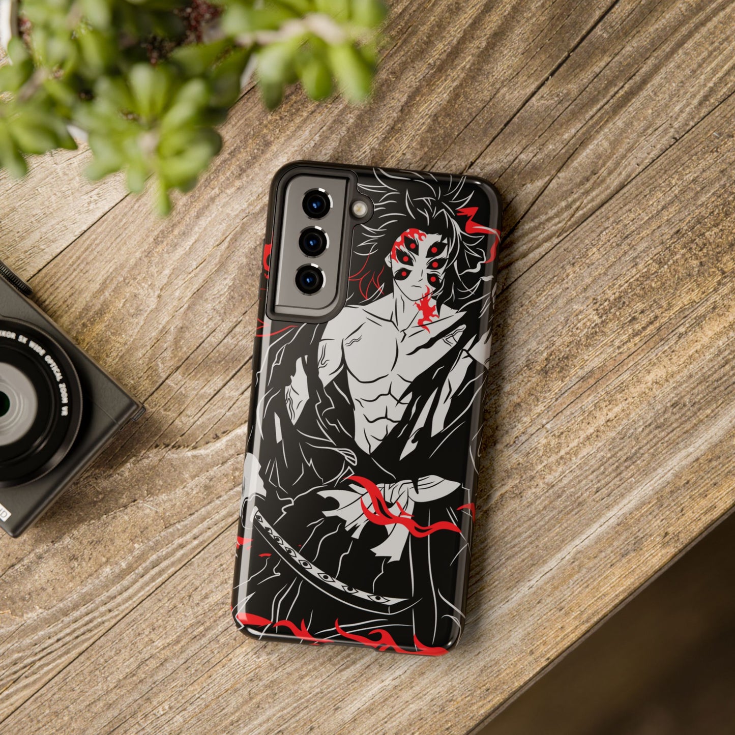 Kokushibo Crimson Aura Phone Case | Upper Moon One Demon Slayer Anime Case