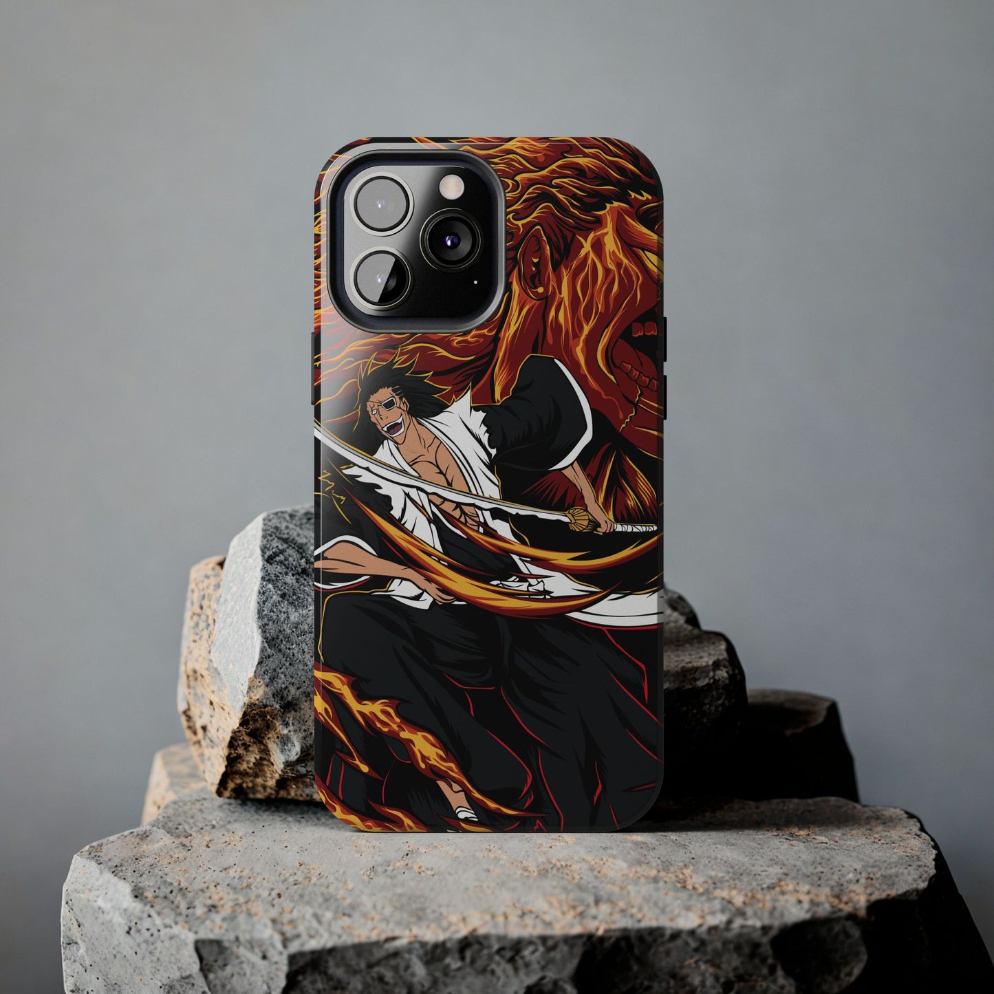 Genryūsai Yamamoto Flame Bankai Double Layered Phone Case | Bleach-Inspired Protective Anime Case