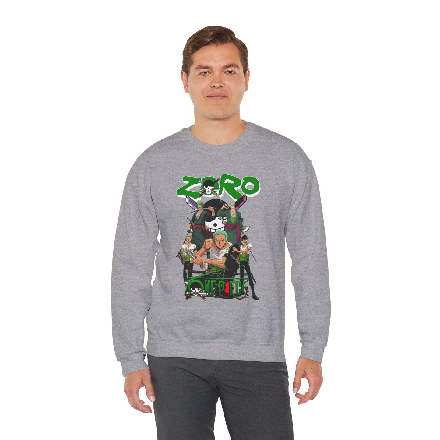 Zoro “King of Swords” Unisex Heavy Crewneck | One Piece Streetwear Sweatshirt