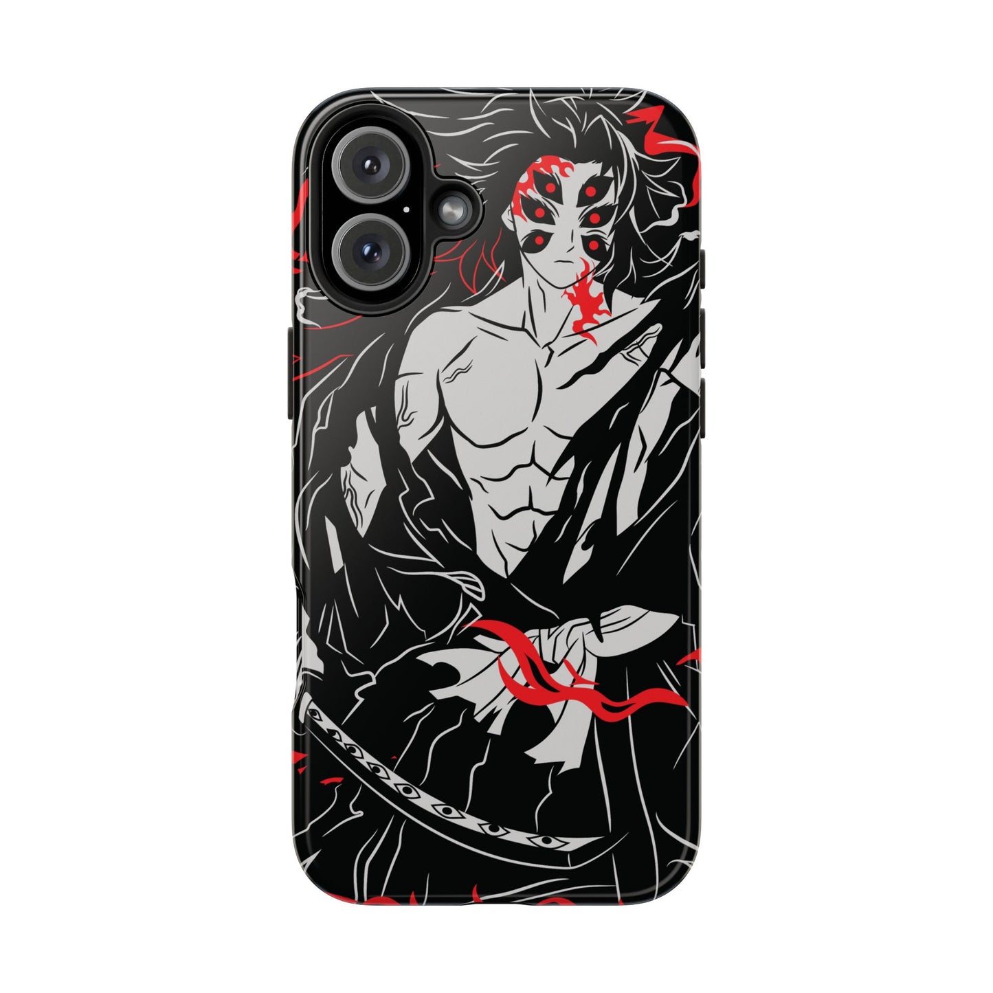 Kokushibo Crimson Aura Phone Case | Upper Moon One Demon Slayer Anime Case