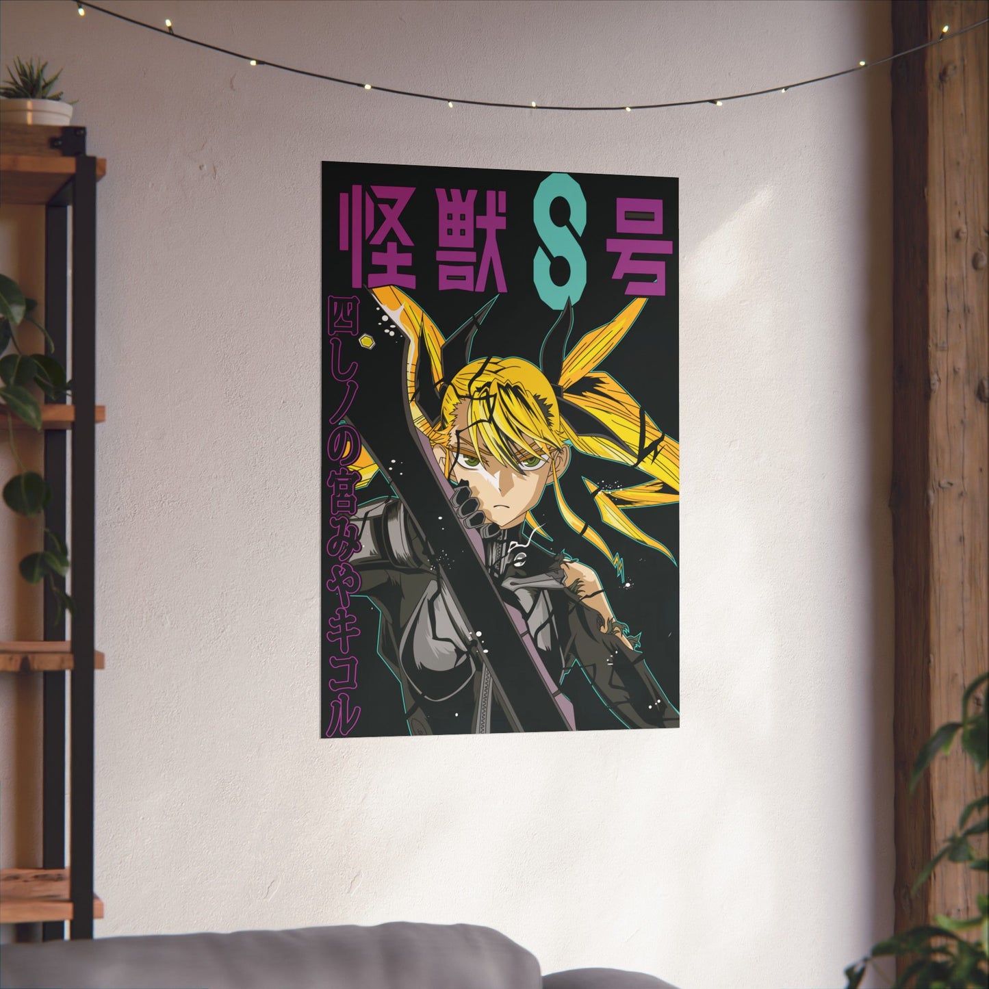 Kikoru Shinomiya Matte Vertical Poster | Kaiju No. 8 Anime Wall Art