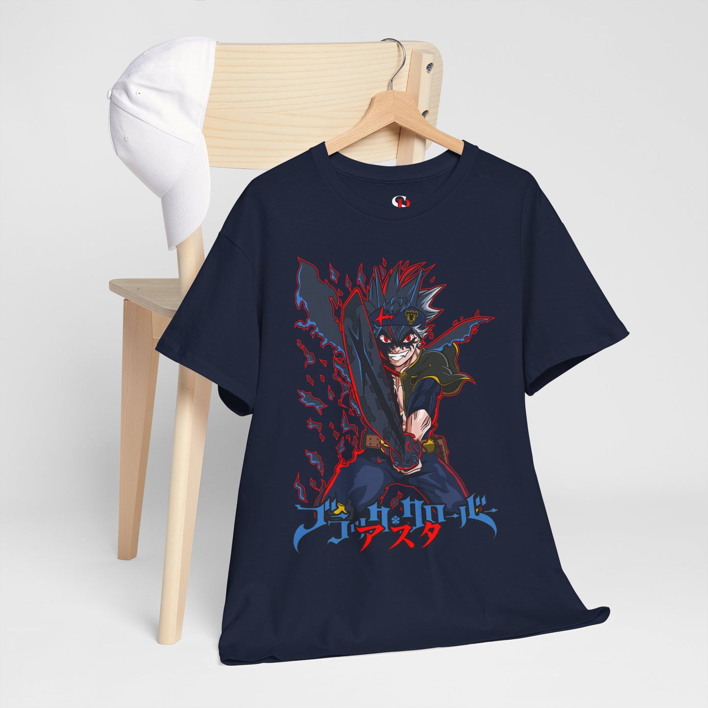Black Asta Unisex Heavy Cotton T-Shirt | Black Clover Anime Streetwear Tee
