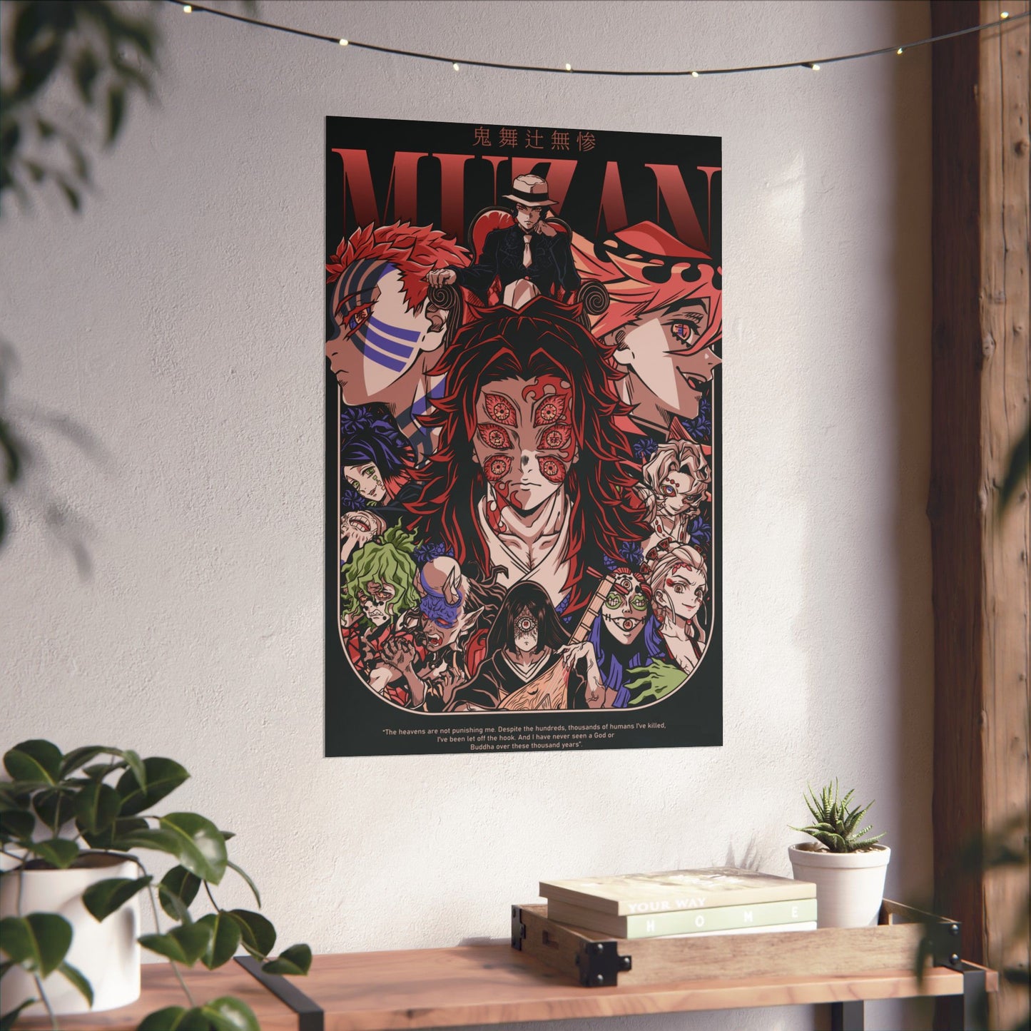 Muzan’s Upper Moons Poster | Demon Slayer-Inspired Matte Vertical Wall Art