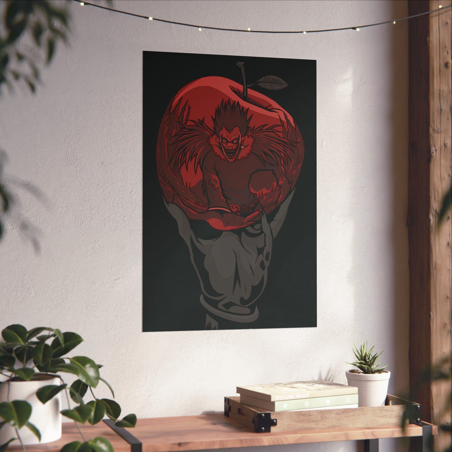 Shinigami Apple Matte Vertical Poster | Ryuk Death Note Wall Art