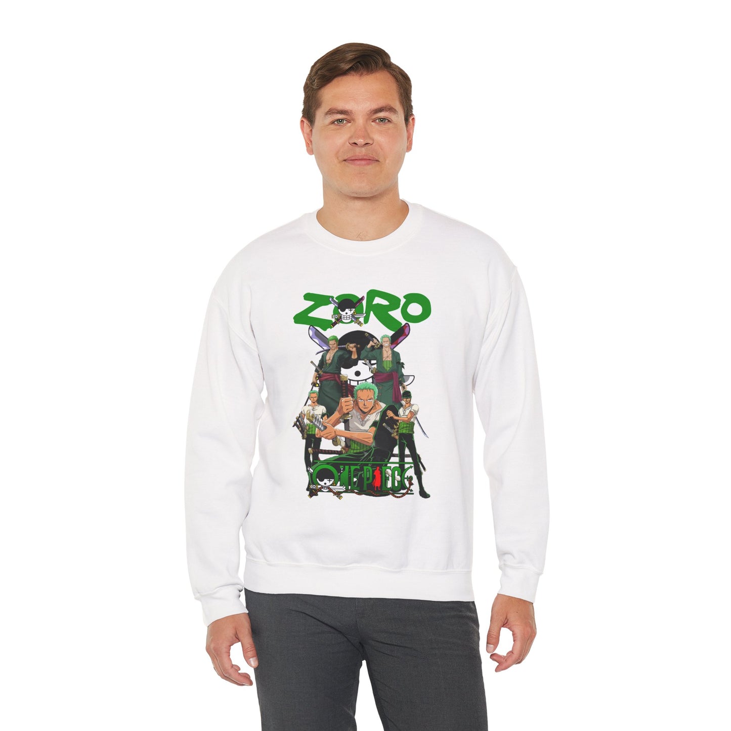 Zoro “King of Swords” Unisex Heavy Crewneck | One Piece Streetwear Sweatshirt