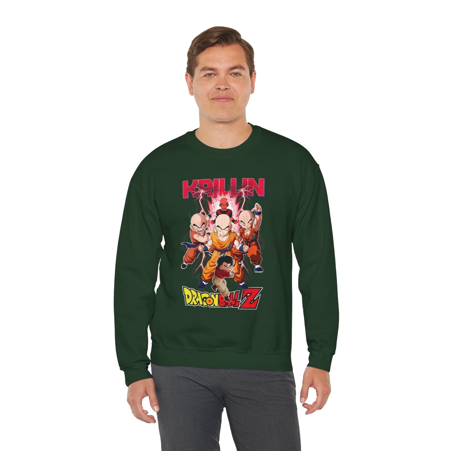 Krillin “Earth’s Strongest” Unisex Heavy Crewneck | Dragon Ball Z Streetwear Sweatshirt