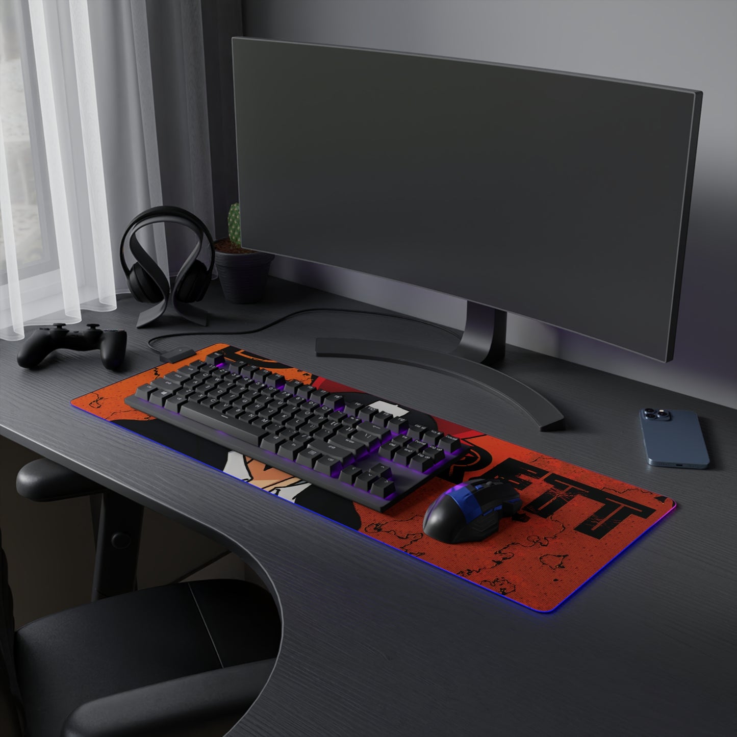 Dot Barrett LED Gaming Mouse Pad | Mashle: Magic and Muscles RGB Desk Mat