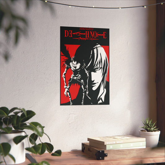 Light Yagami x Ryuk Matte Vertical Poster | Anime-Inspired Wall Art
