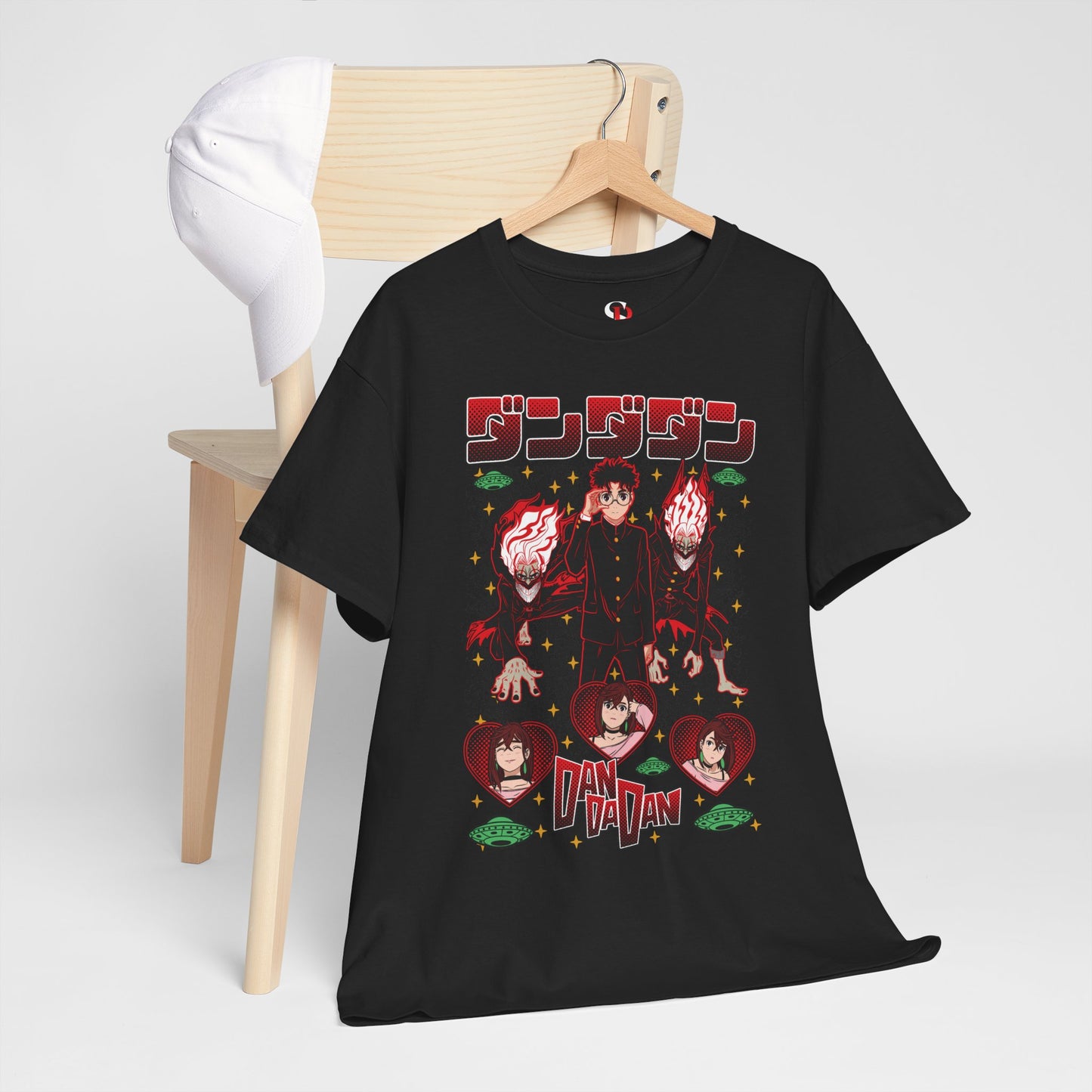 Okarun x Momo Unisex Heavy Cotton T-Shirt | Dandadan Anime Graphic Tee