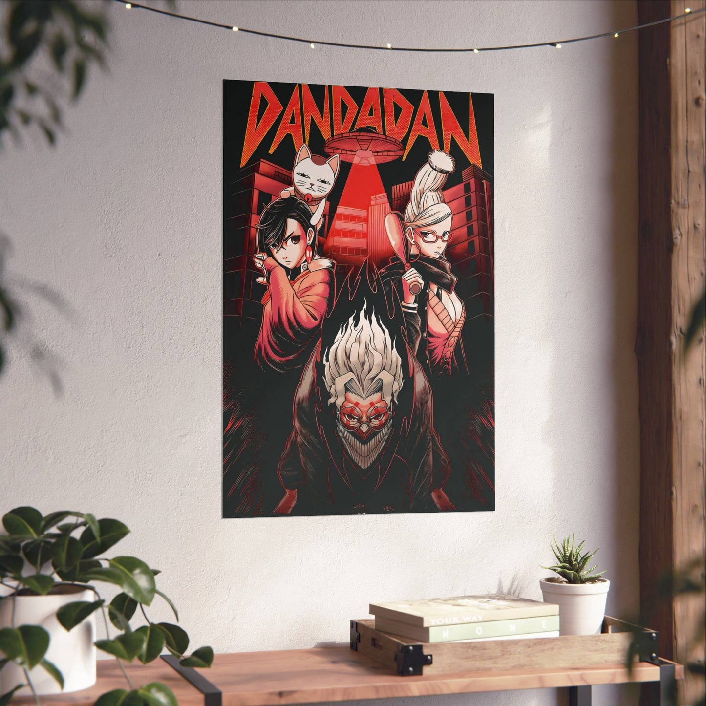 Dandadan “Trio of Chaos” Matte Vertical Poster | Okarun, Momo & Turbo Granny Anime Wall Art