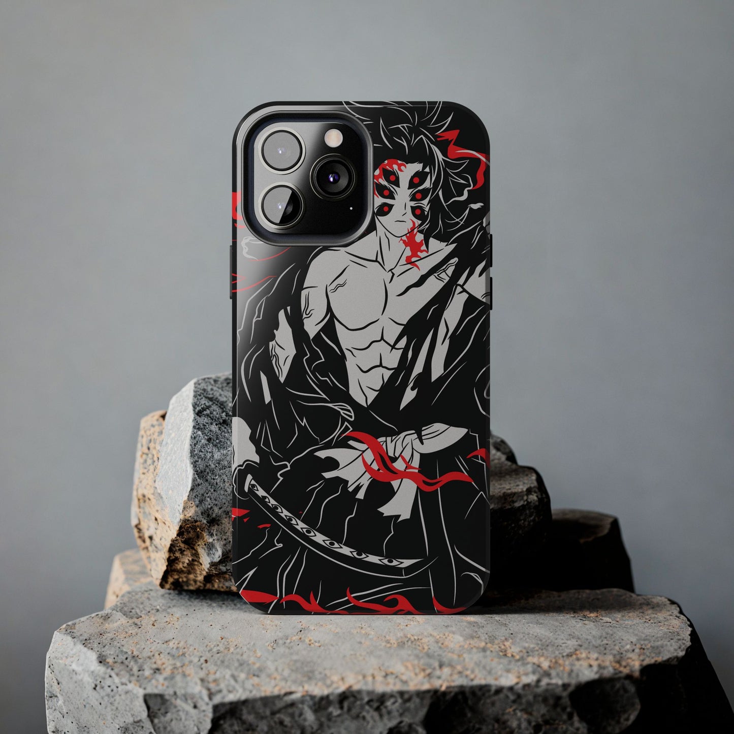Kokushibo Crimson Aura Phone Case | Upper Moon One Demon Slayer Anime Case
