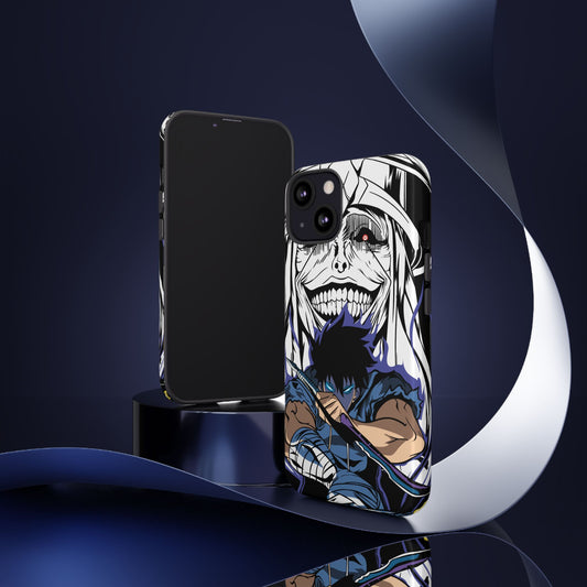Sung Jinwoo vs Statue of God II Double Layered Phone Case | Double Dungeon Anime-Inspired Protective Case for iPhone & Samsung