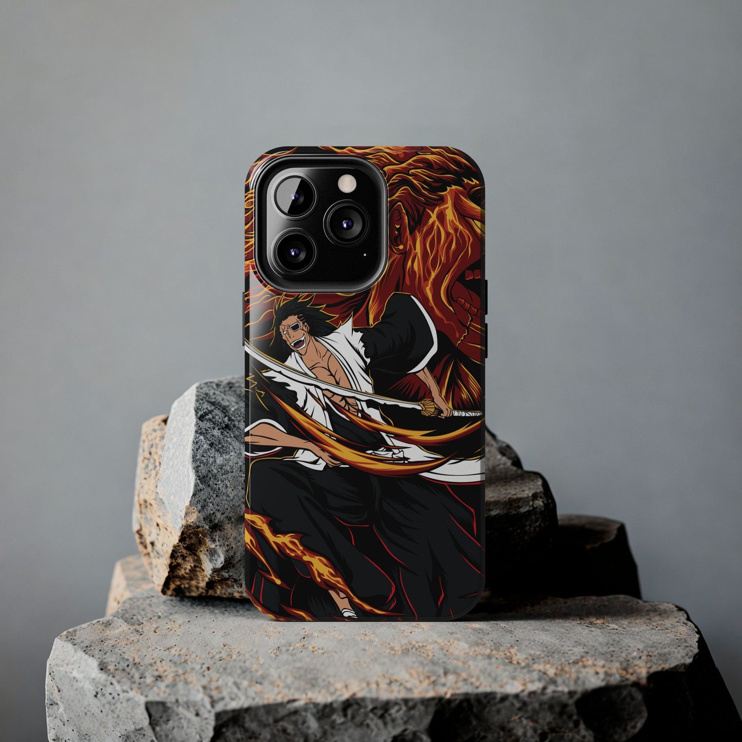 Genryūsai Yamamoto Flame Bankai Double Layered Phone Case | Bleach-Inspired Protective Anime Case