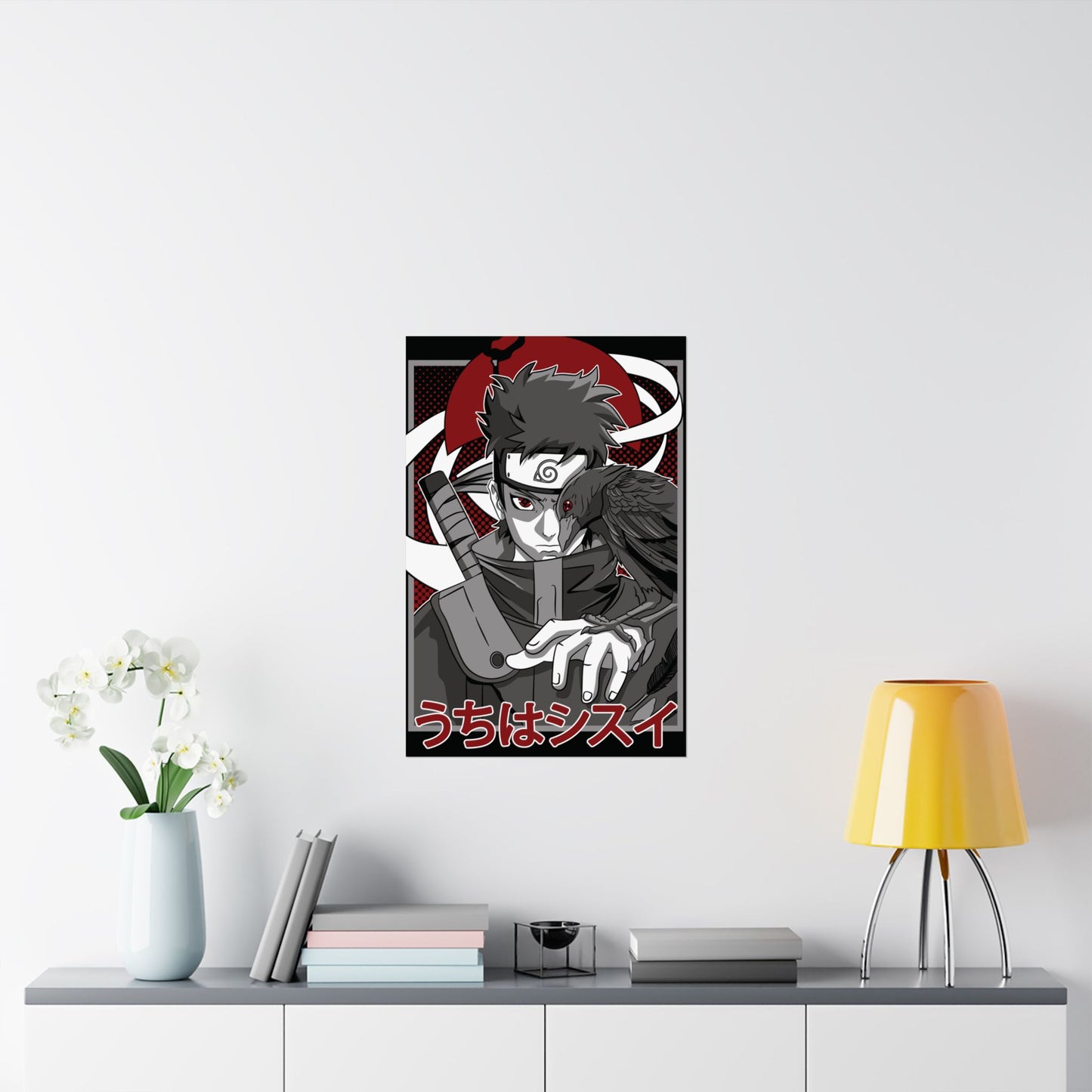 Shisui Uchiha Kotoamatsukami Matte Poster | Anime-Inspired Wall Art | Mangekyo Sharingan Uchiha Decor | Otaku Manga Wall Print