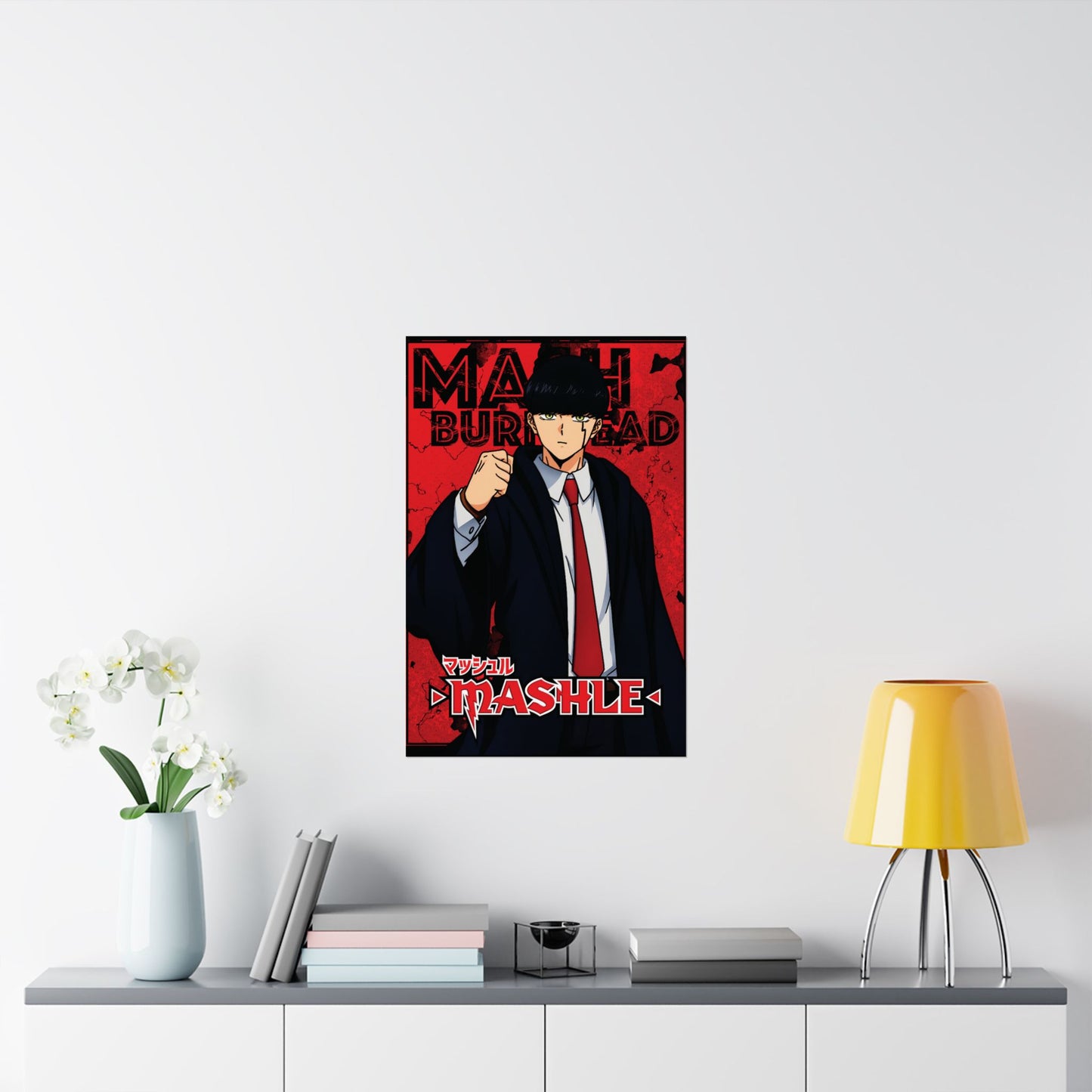 Mash Burnedead Poster | Anime-Inspired Wall Art | Muscle Mage Decor | Otaku Manga Print | Shonen Anime Poster