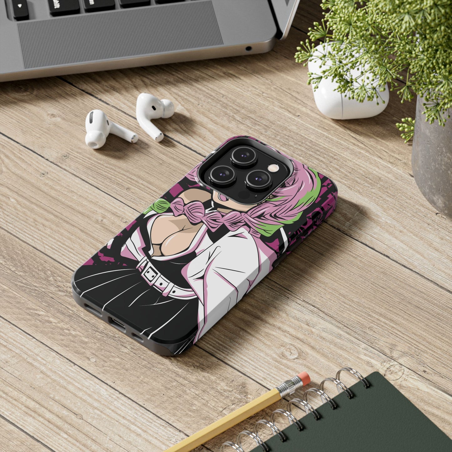 Love Hashira Mitsuri Kanroji Double Layered Phone Case | Demon Slayer-Inspired Anime Case
