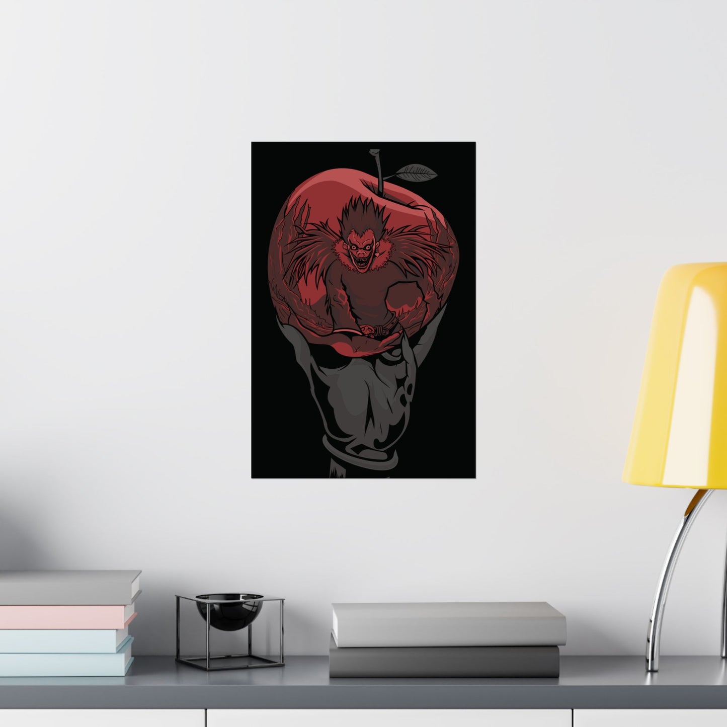 Shinigami Apple Matte Vertical Poster | Ryuk Death Note Wall Art