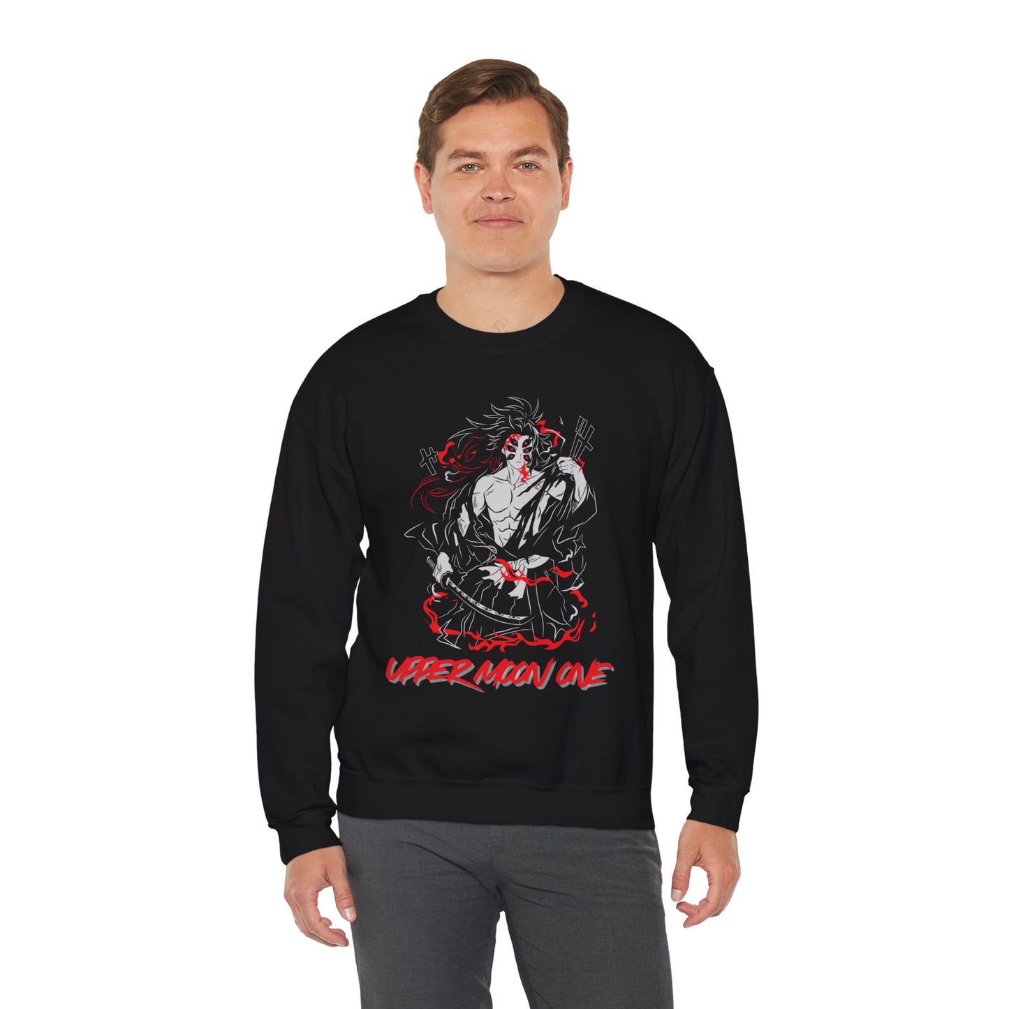 Kokushibo Crimson Aura Sweatshirt | Upper Moon One Demon Slayer Crewneck