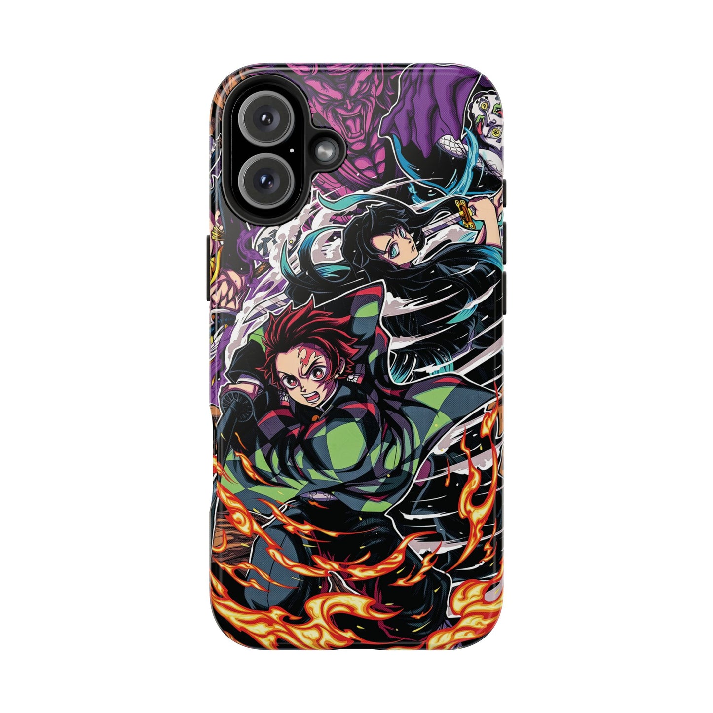Tanjiro & Muichiro Vs Hantengu Double Layered Phone Case | Demon Slayer-Inspired Anime Case
