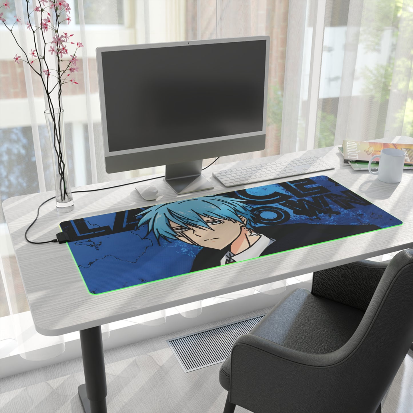 Lance Crown LED Gaming Mouse Pad | Anime-Inspired RGB Desk Mat | Anime Desk Setup | Otaku Gamer Mousepad