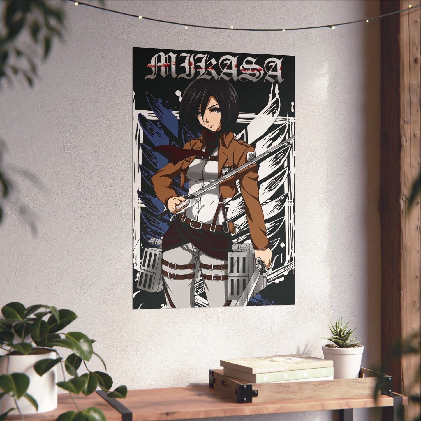 Mikasa Ackerman Matte Vertical Poster | Attack on Titan Anime Wall Art
