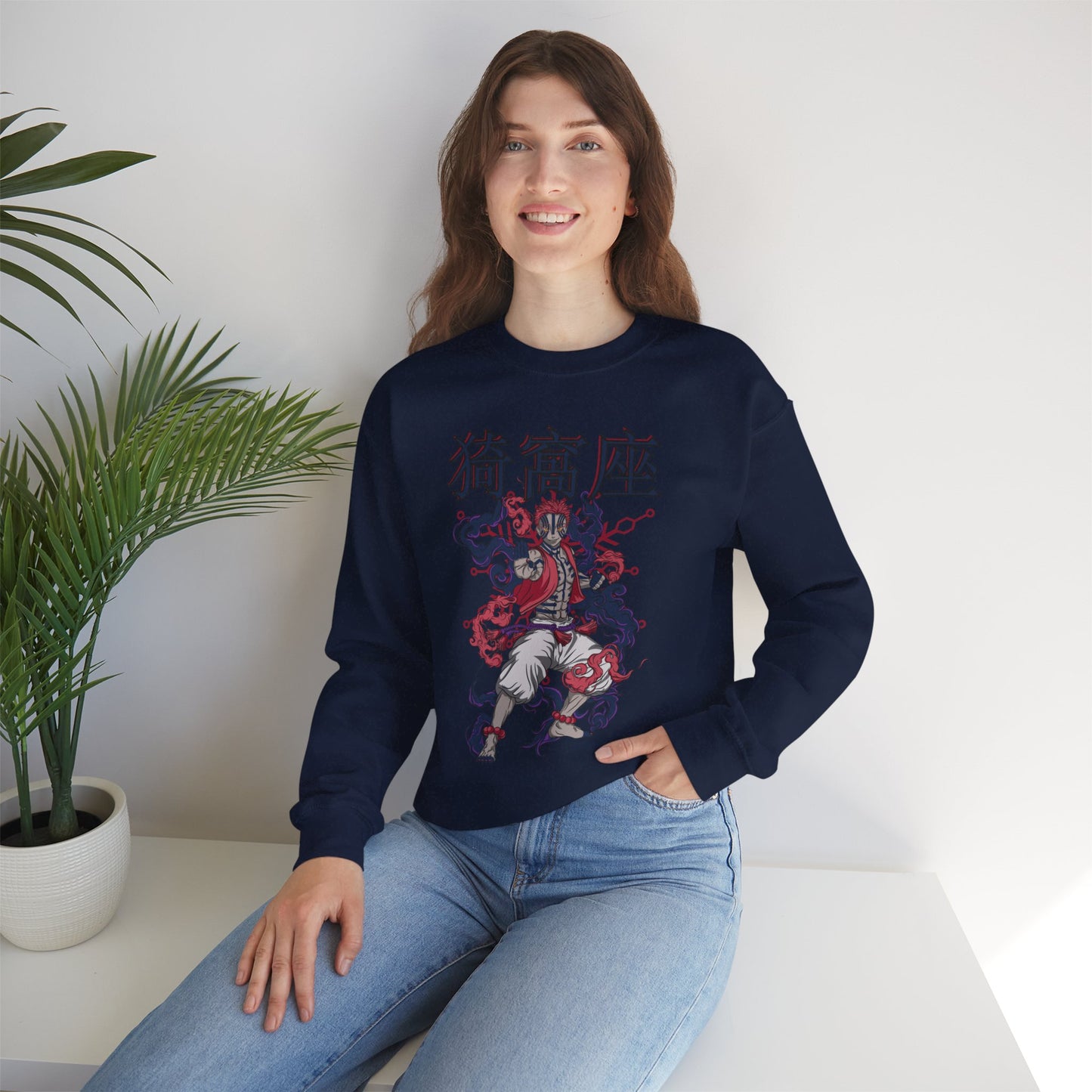 Akaza Blood Demon Art Crewneck | Demon Slayer Anime Sweatshirt