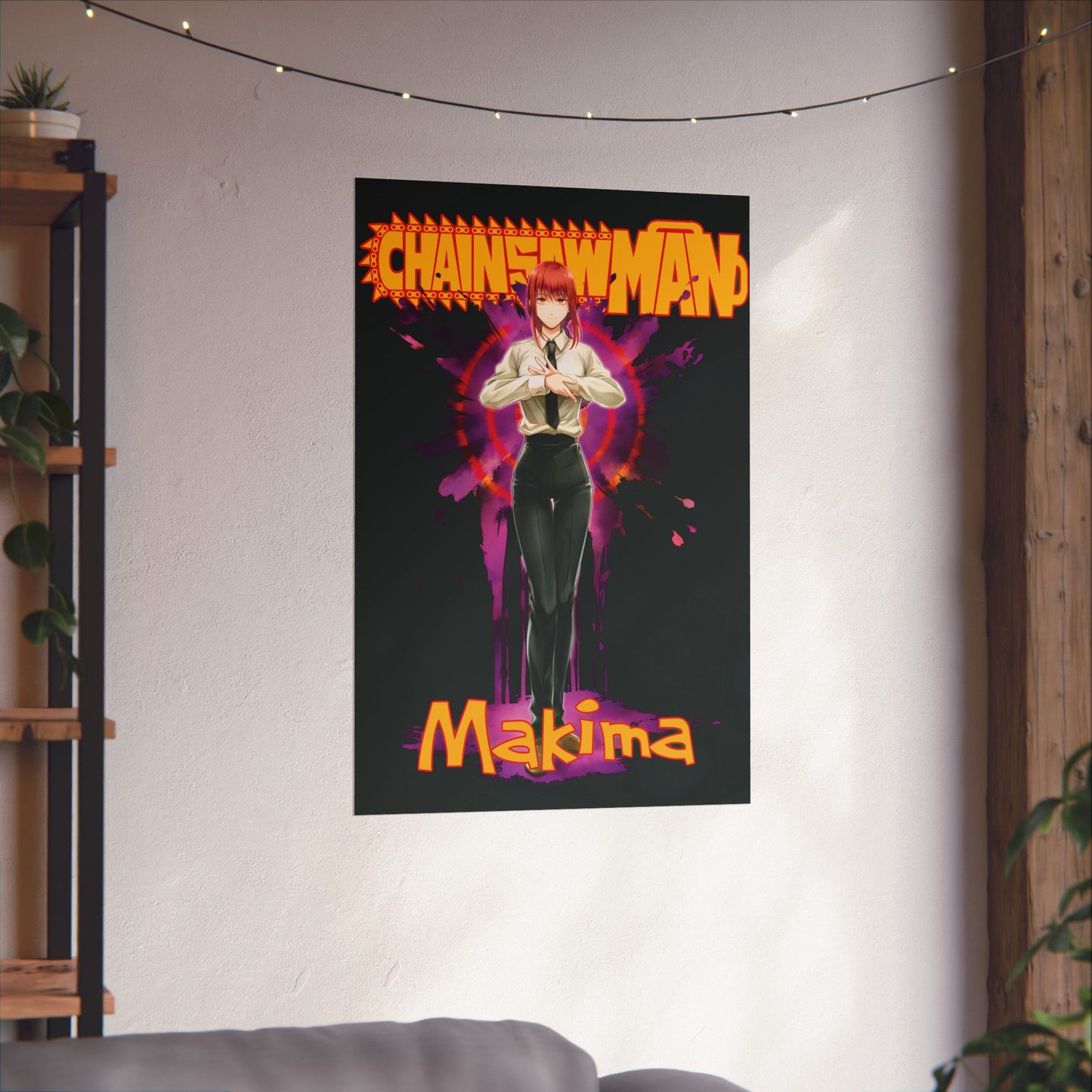 Control Devil Makima Matte Vertical Poster | Chainsaw Man Anime Wall Art