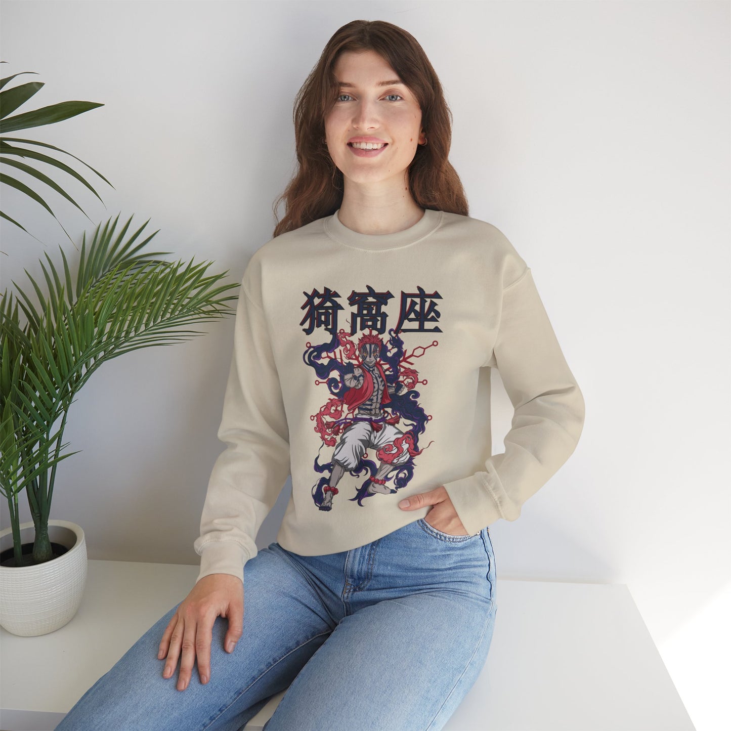 Akaza Blood Demon Art Crewneck | Demon Slayer Anime Sweatshirt