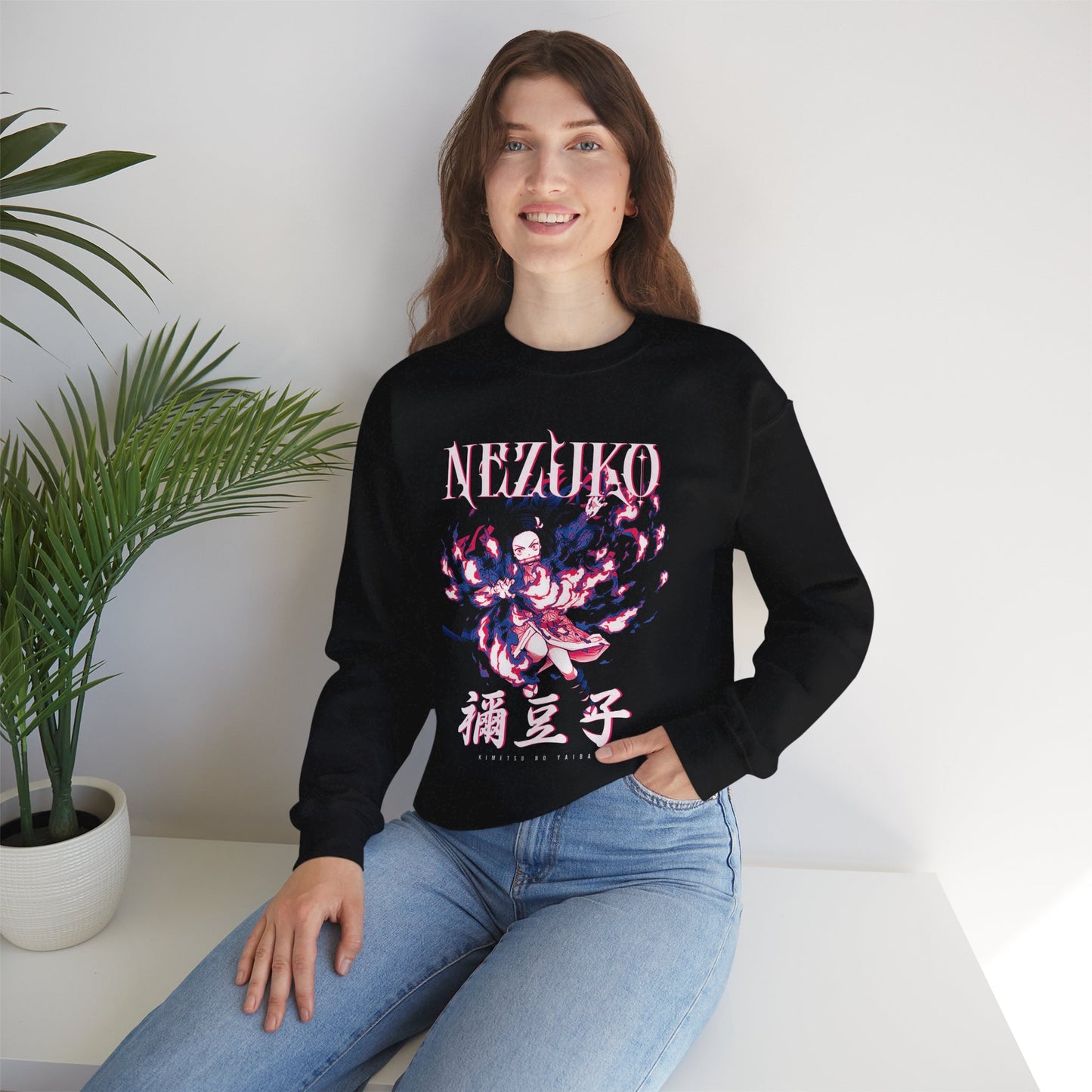Nezuko Exploding Blood Crewneck | Demon Slayer Unisex Anime Sweatshirt
