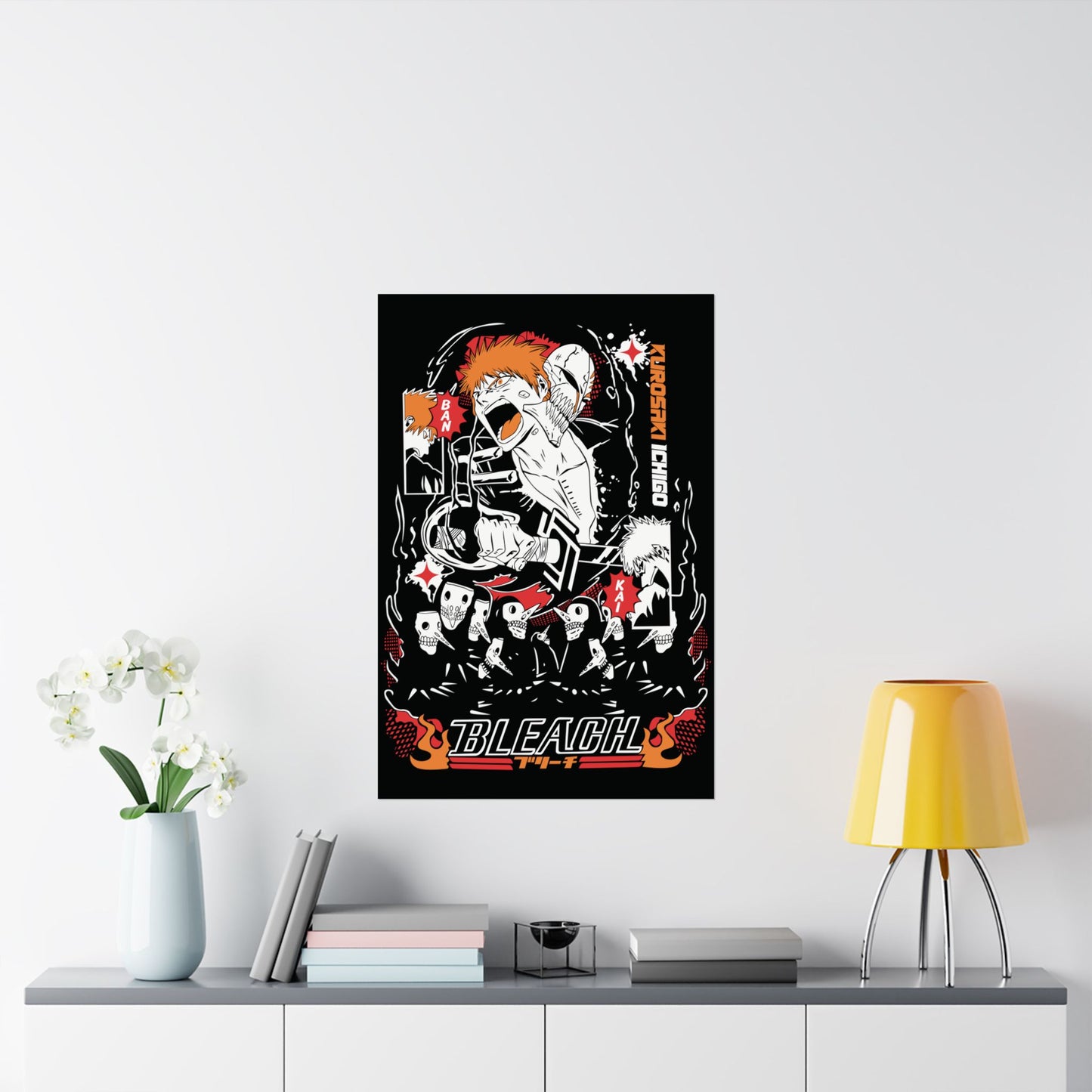 Hollow Ichigo Dark Reign Matte Vertical Poster | Bleach Anime Wall Art