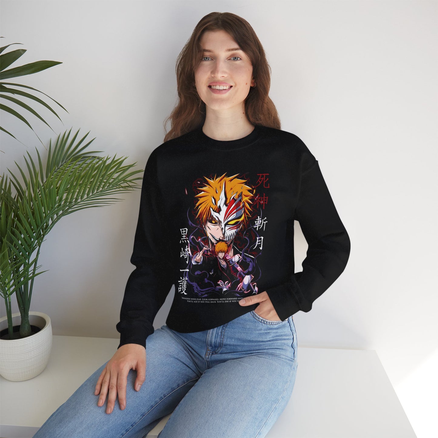 Ichigo TYBW Unisex Heavy Blend Crewneck Sweatshirt | Bleach Thousand-Year Blood War Streetwear