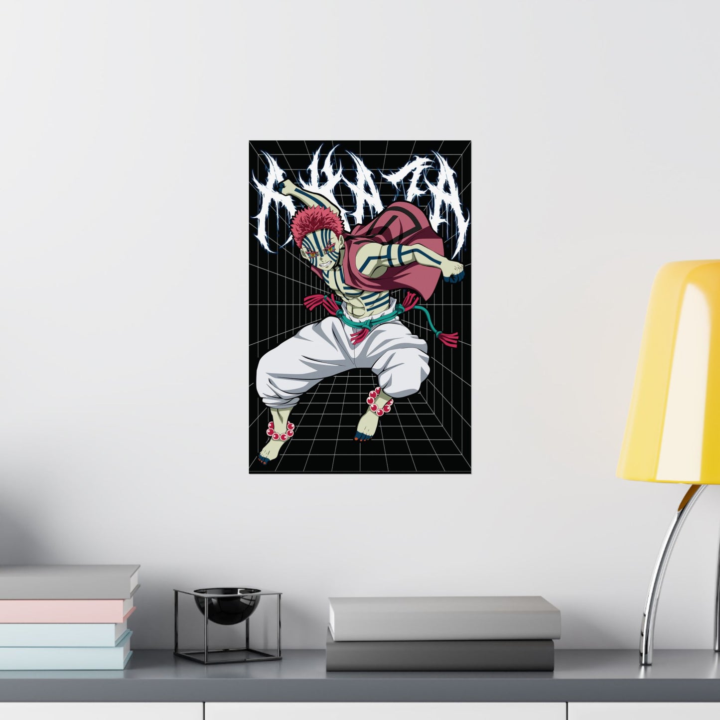 Akaza Poster | Upper Rank Three Demon Slayer Wall Art