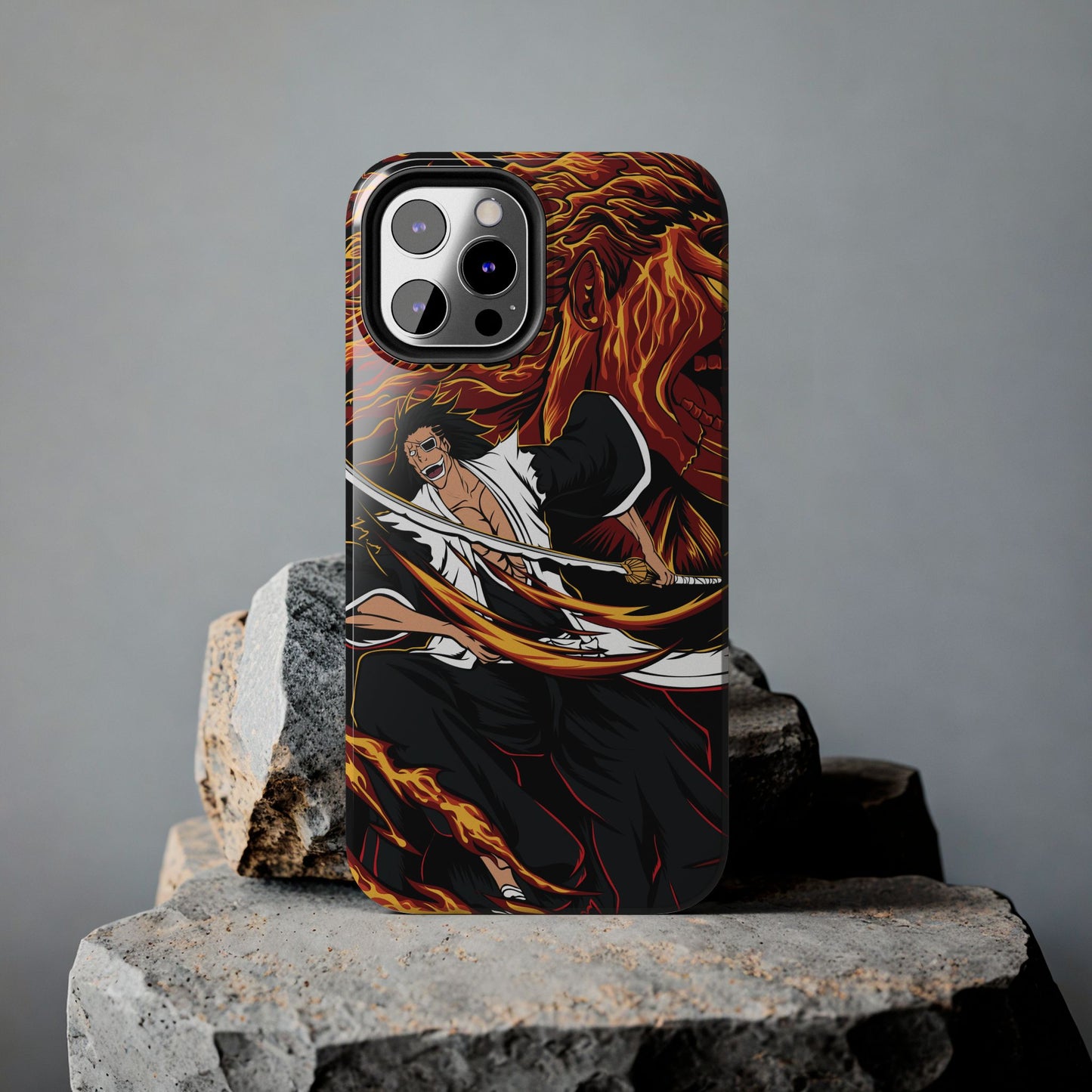 Genryūsai Yamamoto Flame Bankai Double Layered Phone Case | Bleach-Inspired Protective Anime Case