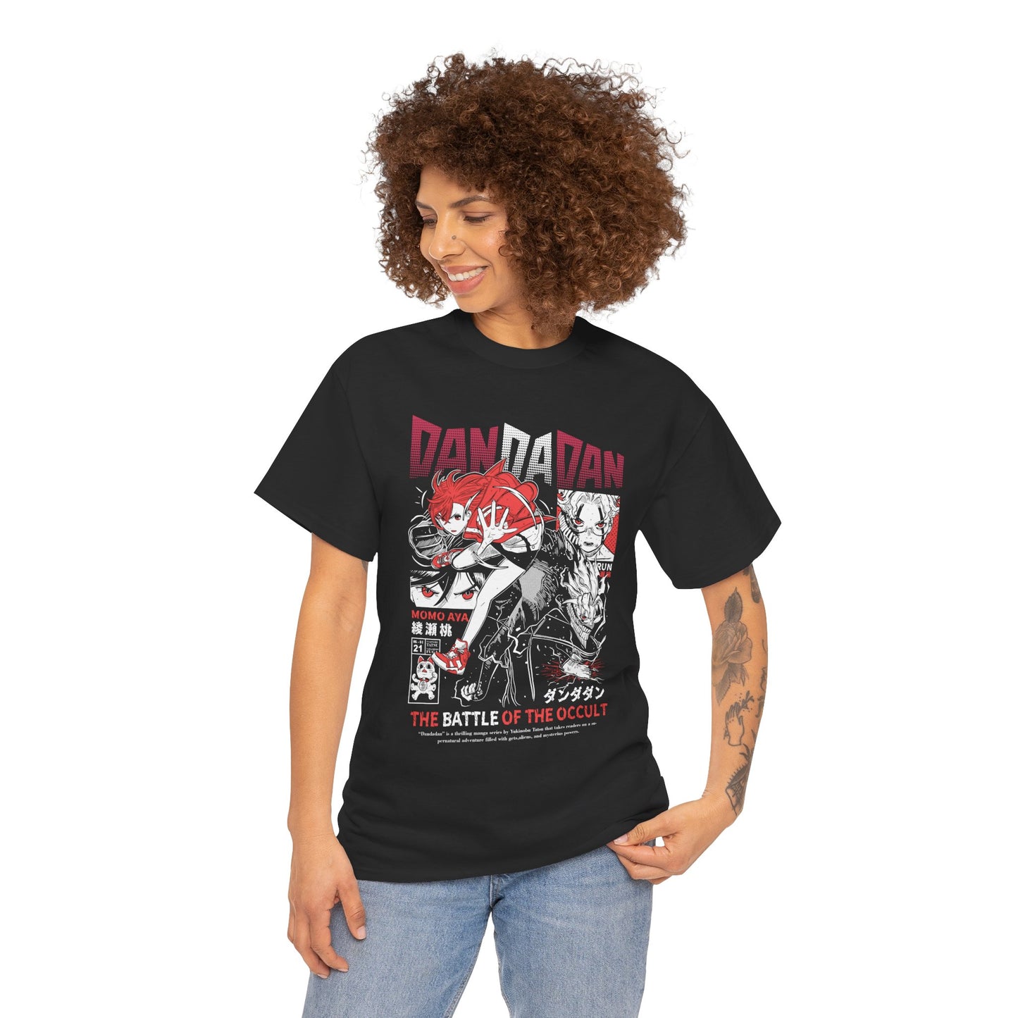 Momo Ayase Battle Of The Occult Unisex Heavy Cotton T-Shirt | Dandadan Anime Streetwear Tee