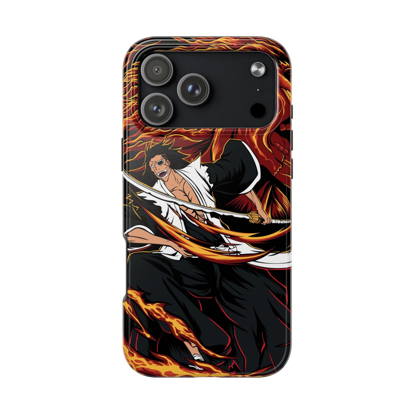 Genryūsai Yamamoto Flame Bankai Double Layered Phone Case | Bleach-Inspired Protective Anime Case
