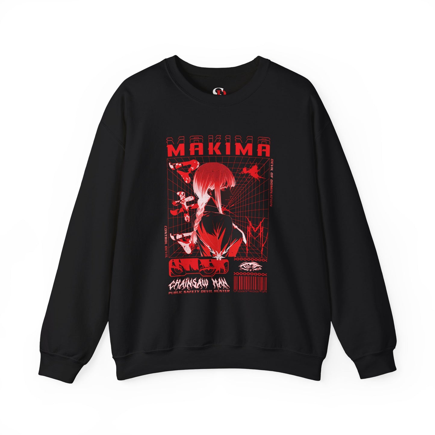 Control Devil Makima III Unisex Heavy Blend Crewneck Sweatshirt | Chainsaw Man Anime Pullover