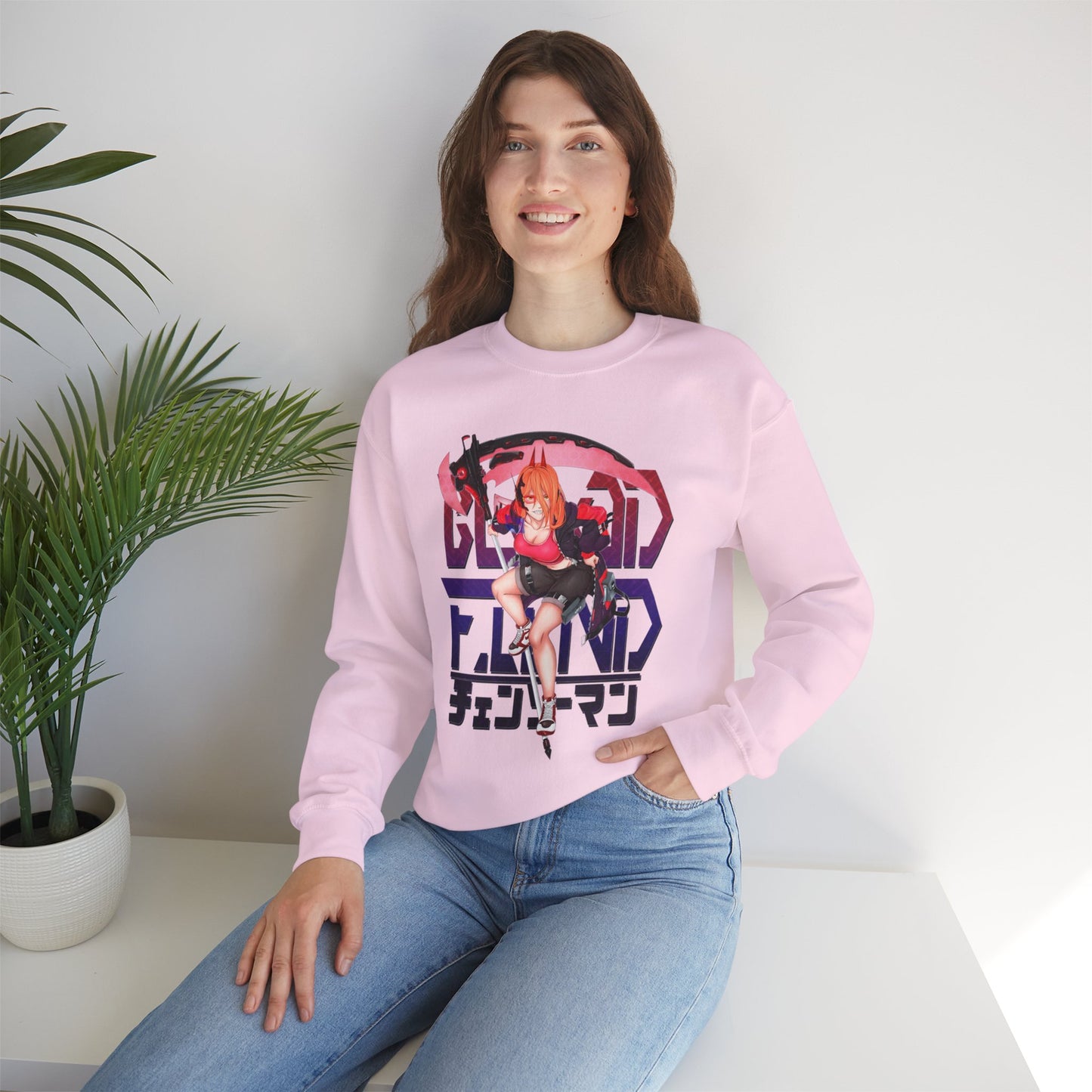 Blood Fiend Power III Unisex Heavy Blend Crewneck Sweatshirt | Chainsaw Man Anime Pullover