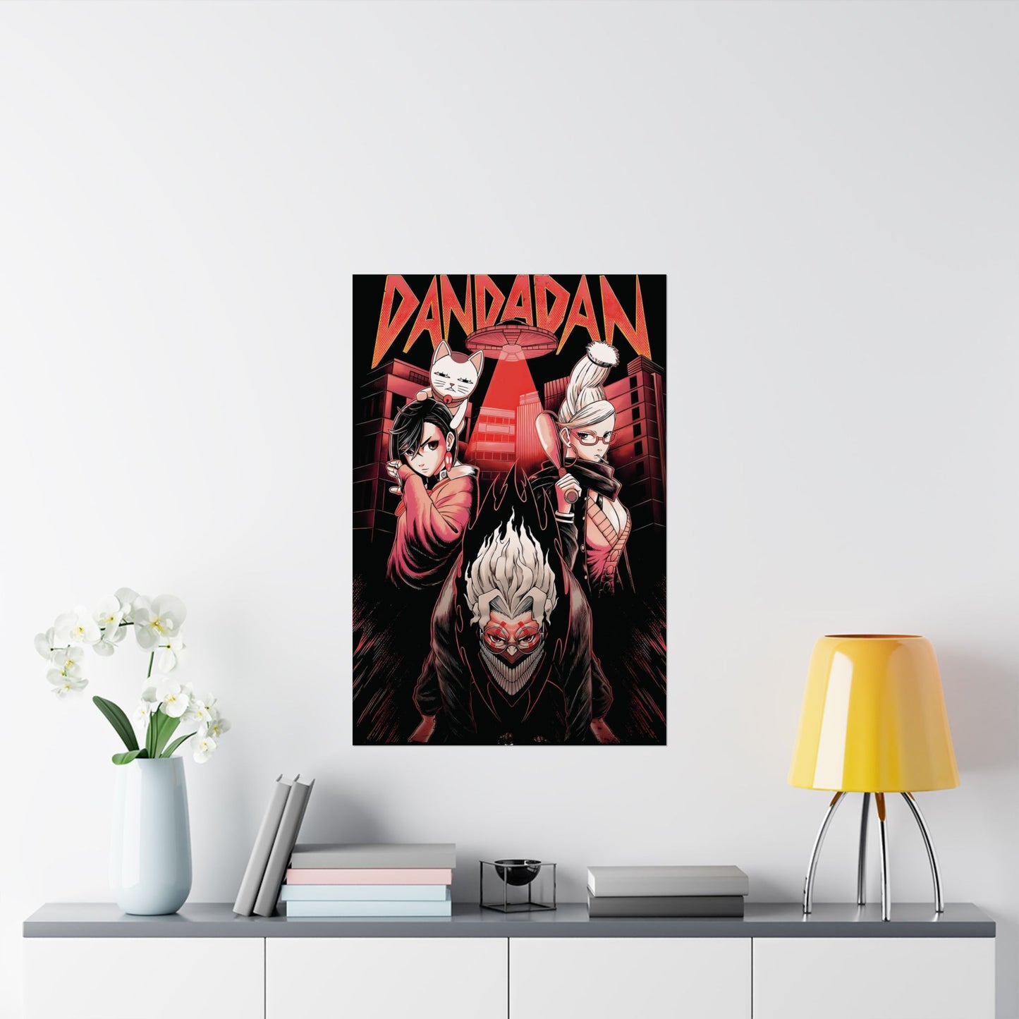 Dandadan “Trio of Chaos” Matte Vertical Poster | Okarun, Momo & Turbo Granny Anime Wall Art