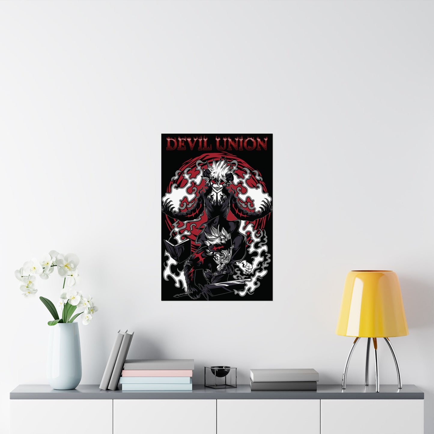 Asta & Liebe Devil Union Matte Vertical Poster | Black Clover Anime Wall Art