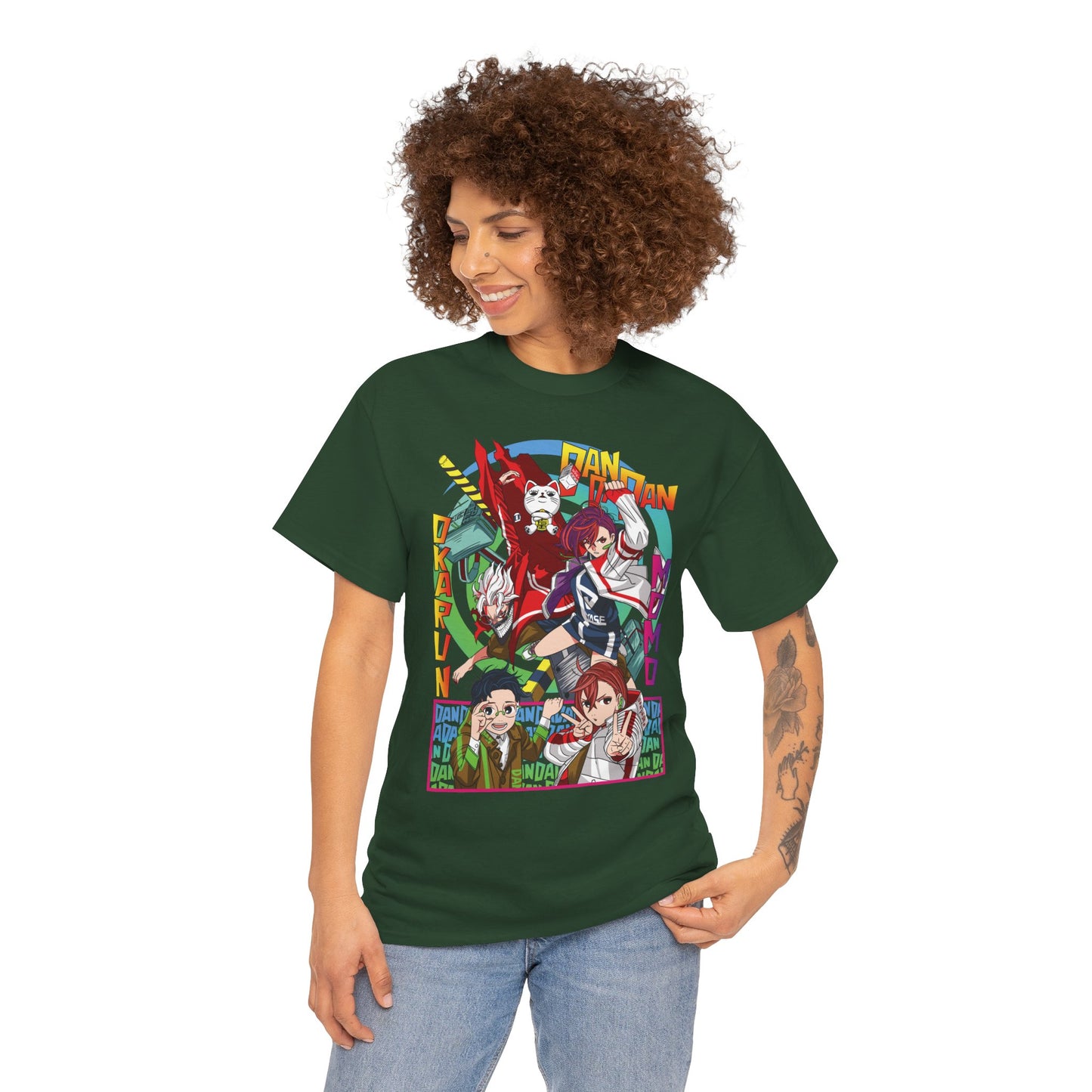 Okarun x Momo Unisex Heavy Cotton T-Shirt | Dandadan Anime Streetwear Tee