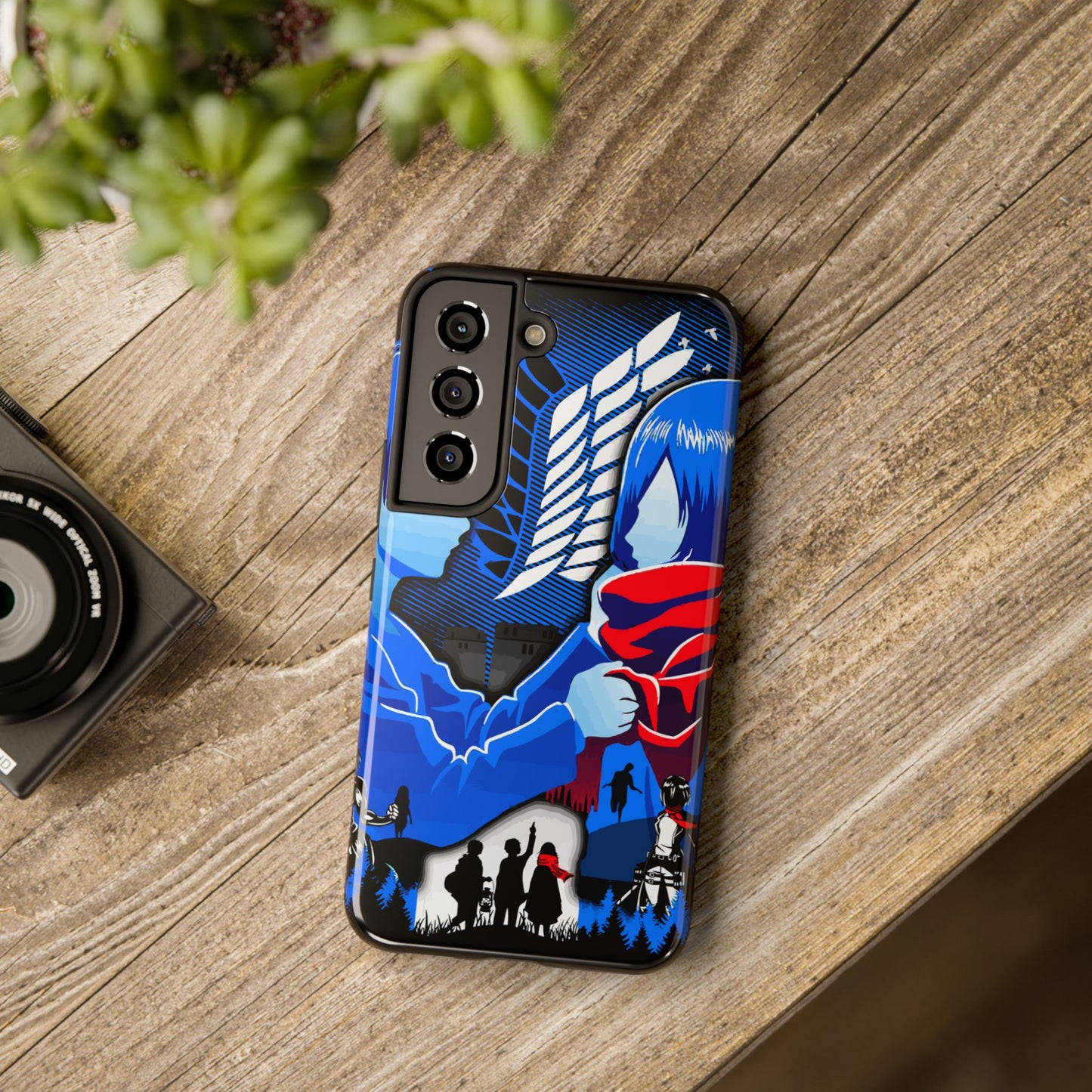 Mikasa x Eren Double Layered Phone Case | Attack on Titan-Inspired Protective Anime Case