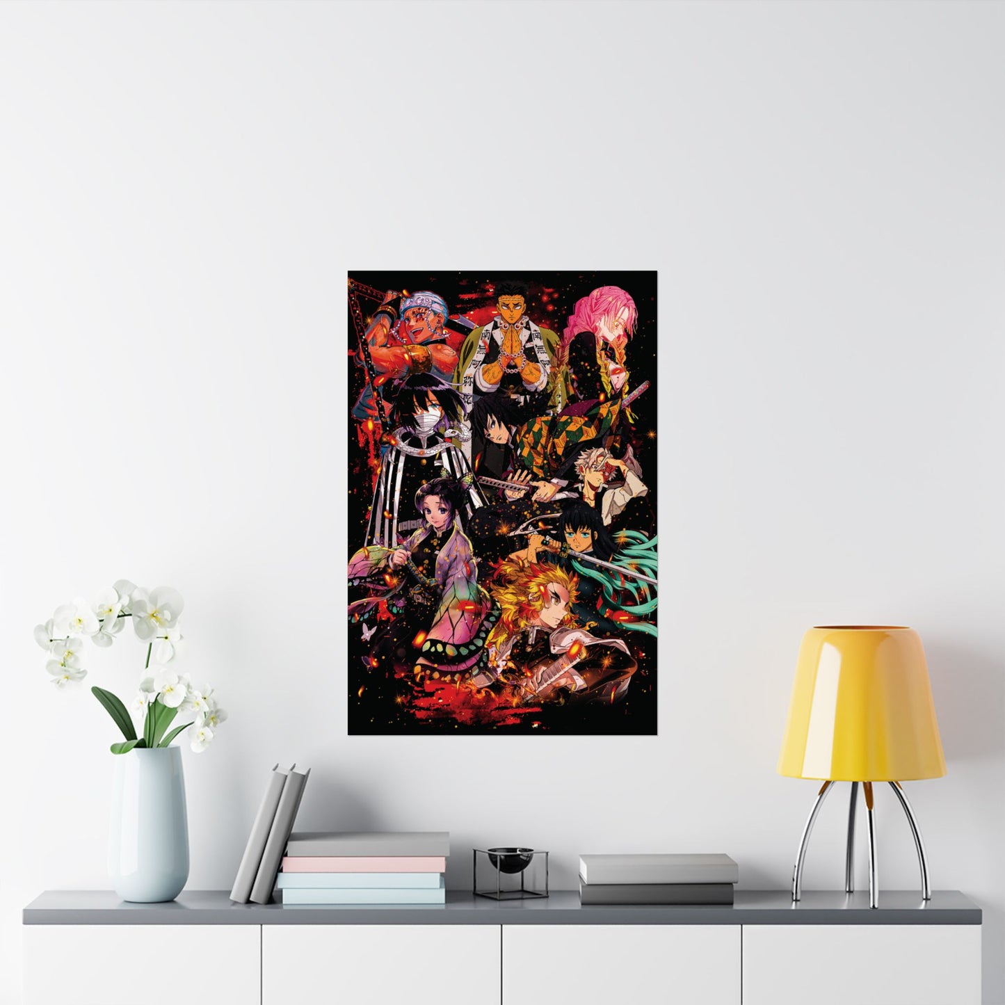 Hashira Collage Poster | Demon Slayer-Inspired Matte Vertical Wall Art