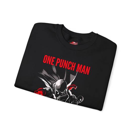 Saitama Serious Punch Anime Crewneck | Anime-Inspired Streetwear Sweatshirt | Unisex Heavy Blend