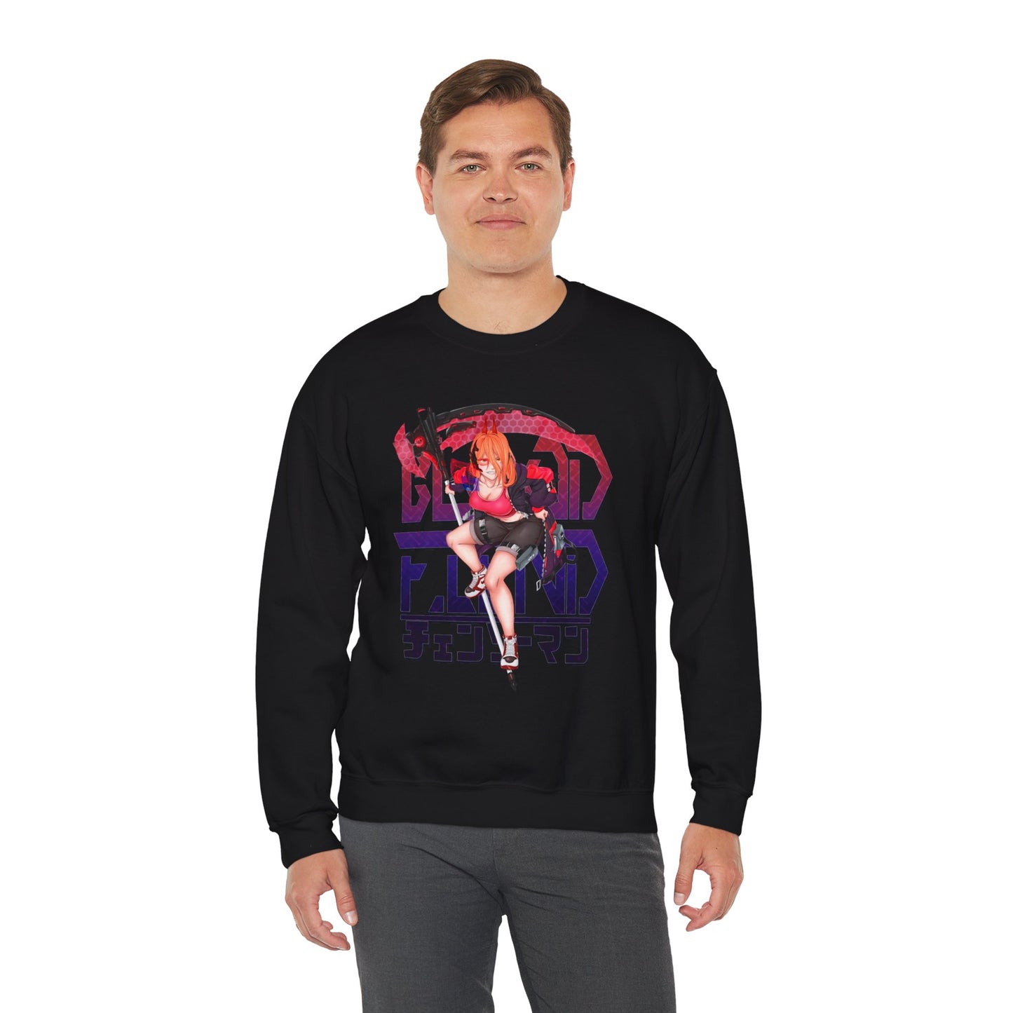 Blood Fiend Power III Unisex Heavy Blend Crewneck Sweatshirt | Chainsaw Man Anime Pullover