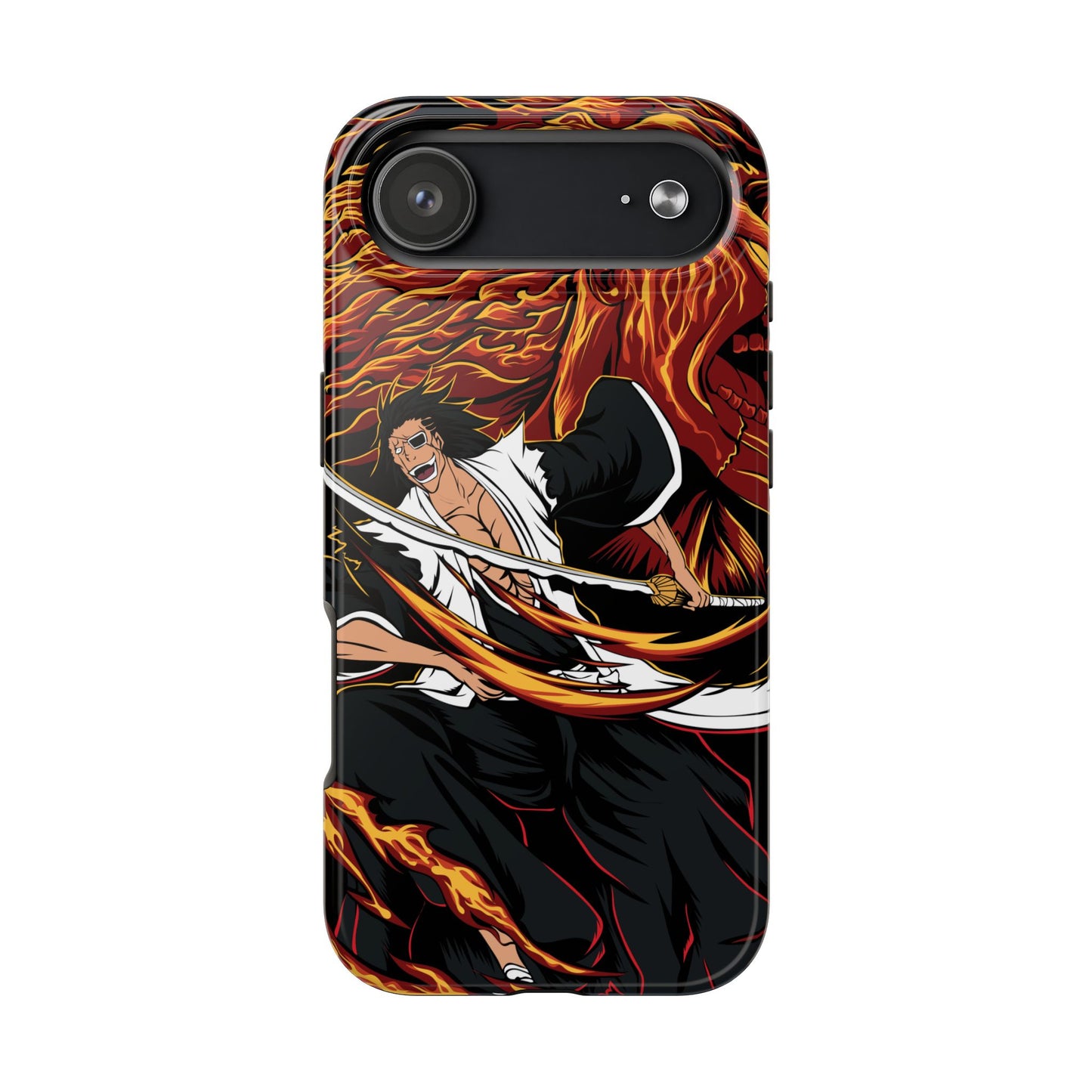 Genryūsai Yamamoto Flame Bankai Double Layered Phone Case | Bleach-Inspired Protective Anime Case