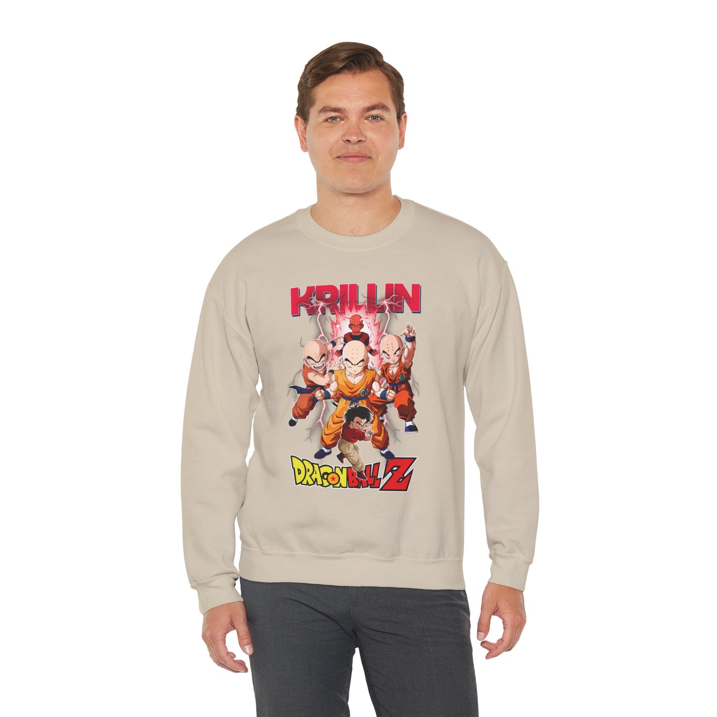 Krillin “Earth’s Strongest” Unisex Heavy Crewneck | Dragon Ball Z Streetwear Sweatshirt