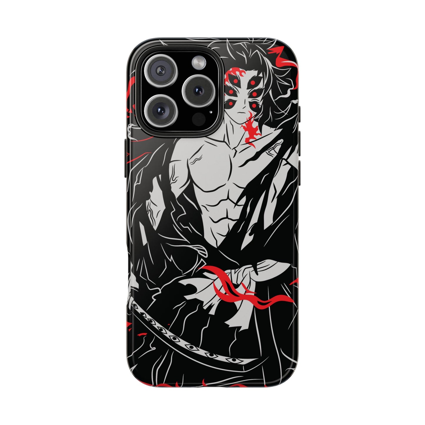 Kokushibo Crimson Aura Phone Case | Upper Moon One Demon Slayer Anime Case