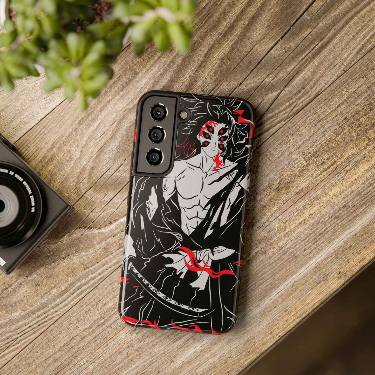 Kokushibo Crimson Aura Phone Case | Upper Moon One Demon Slayer Anime Case