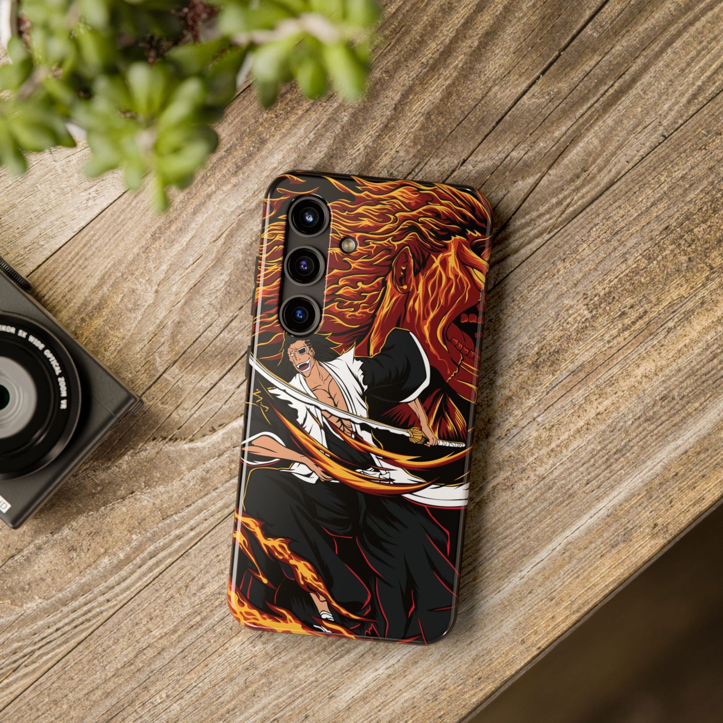 Genryūsai Yamamoto Flame Bankai Double Layered Phone Case | Bleach-Inspired Protective Anime Case